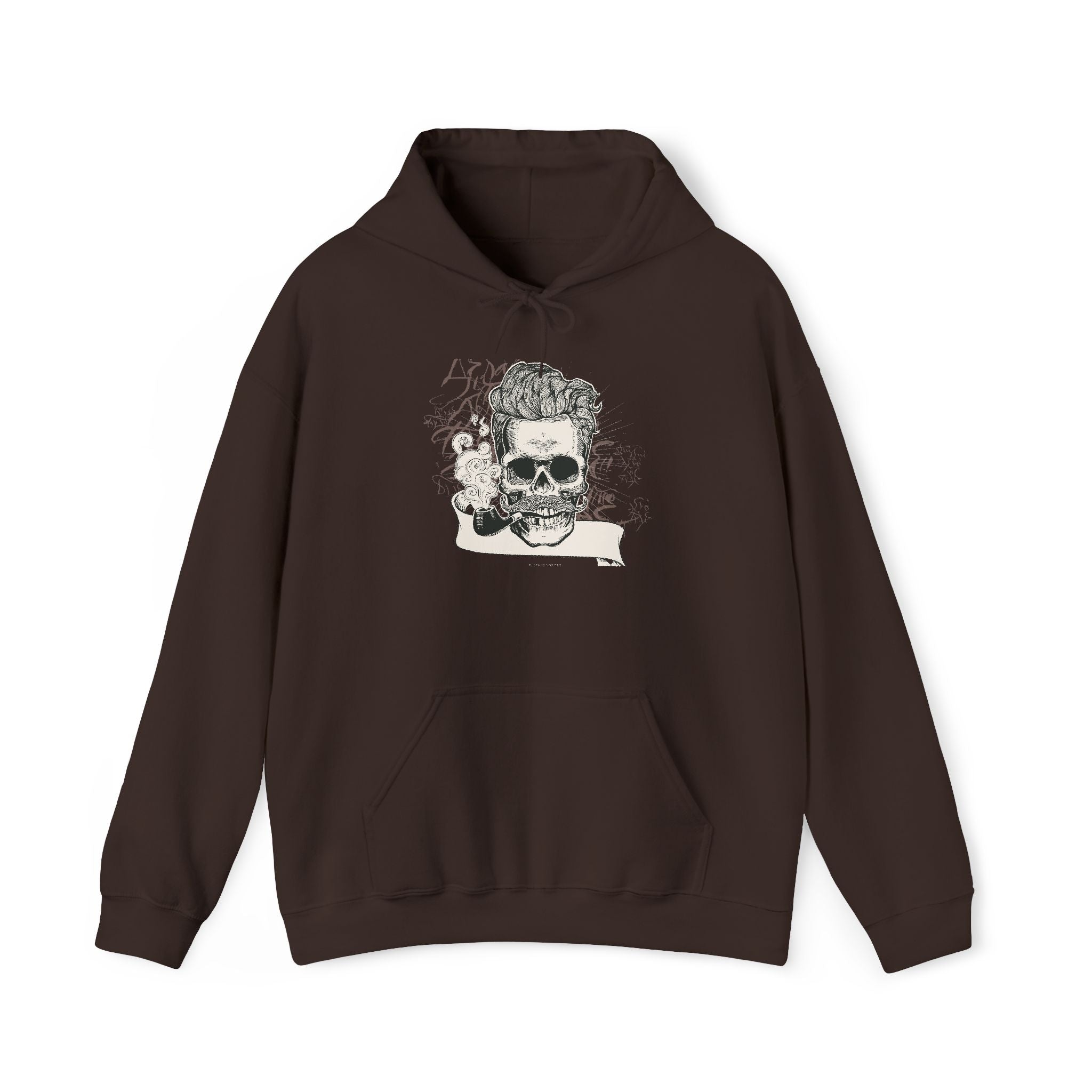 Vintage Smoking Skeleton Graphic Hoodie