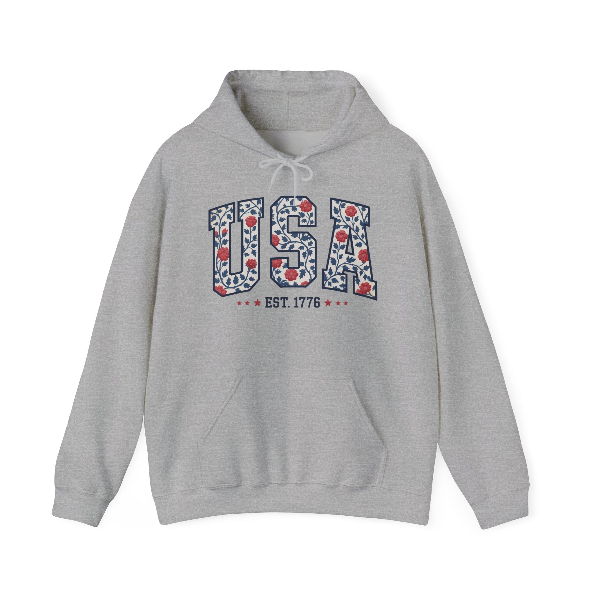 USA Floral Hoodie