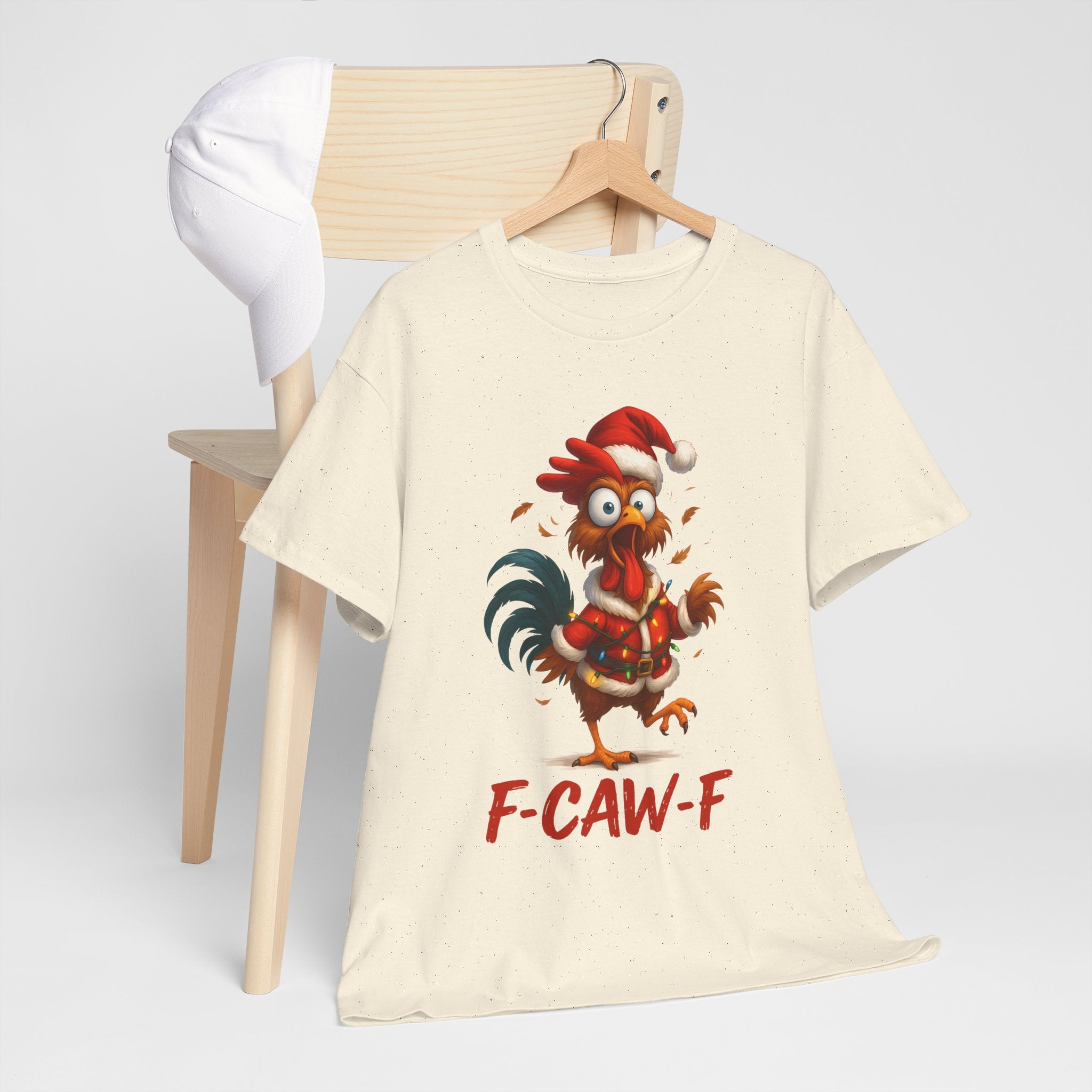F-Caw-F Holiday Chicken Unisex T- Shirt Printify