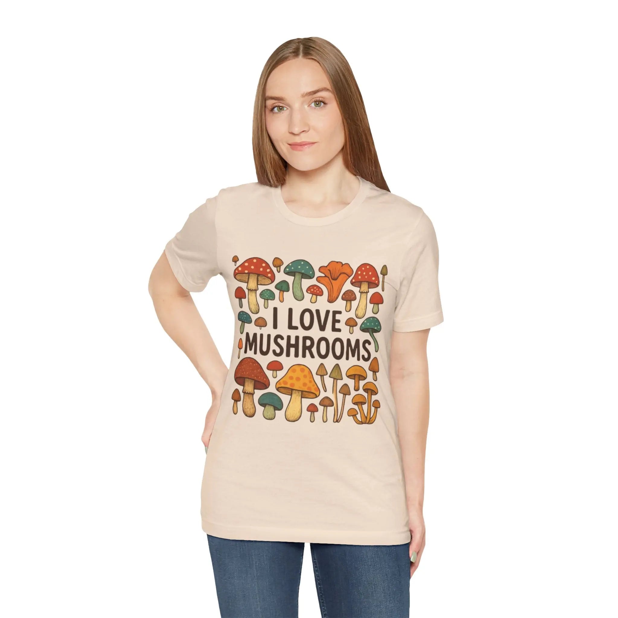I Love Mushrooms Unisex T-Shirt - Crafted Looks