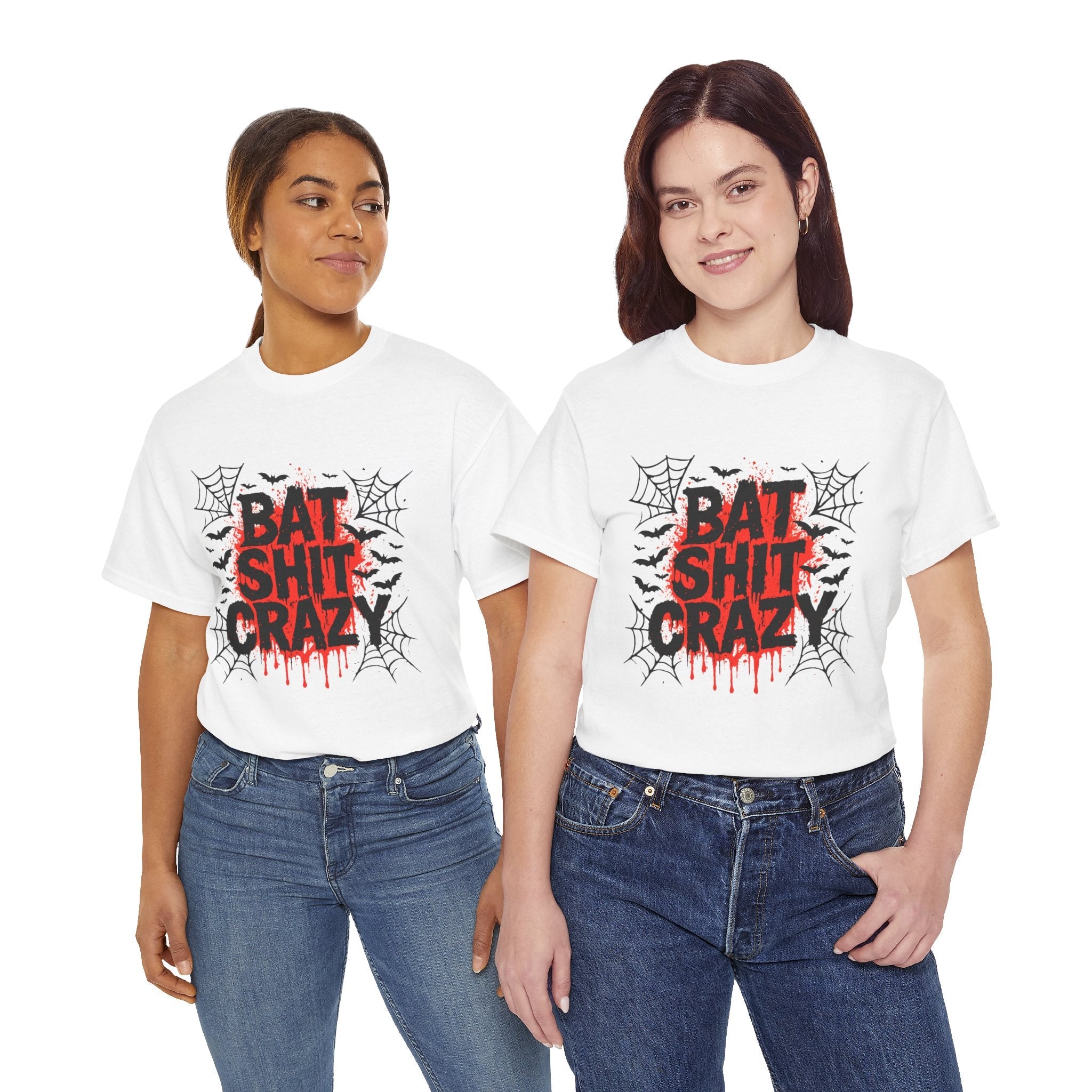 Halloween Bat Shit Crazy  Graphic T-Shirt Printify