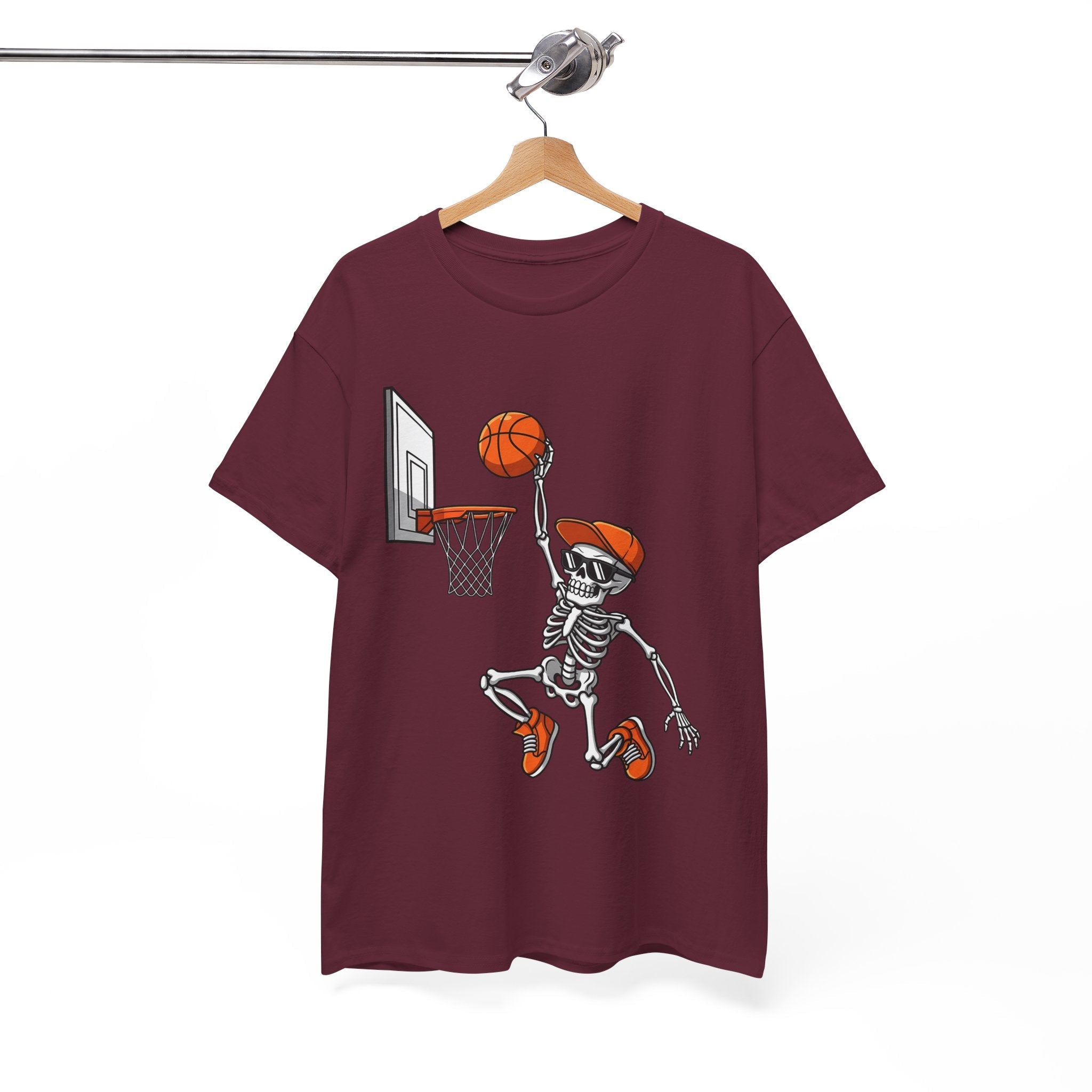 Skeleton Basketball Unisex Graphic T- Shirt Printify