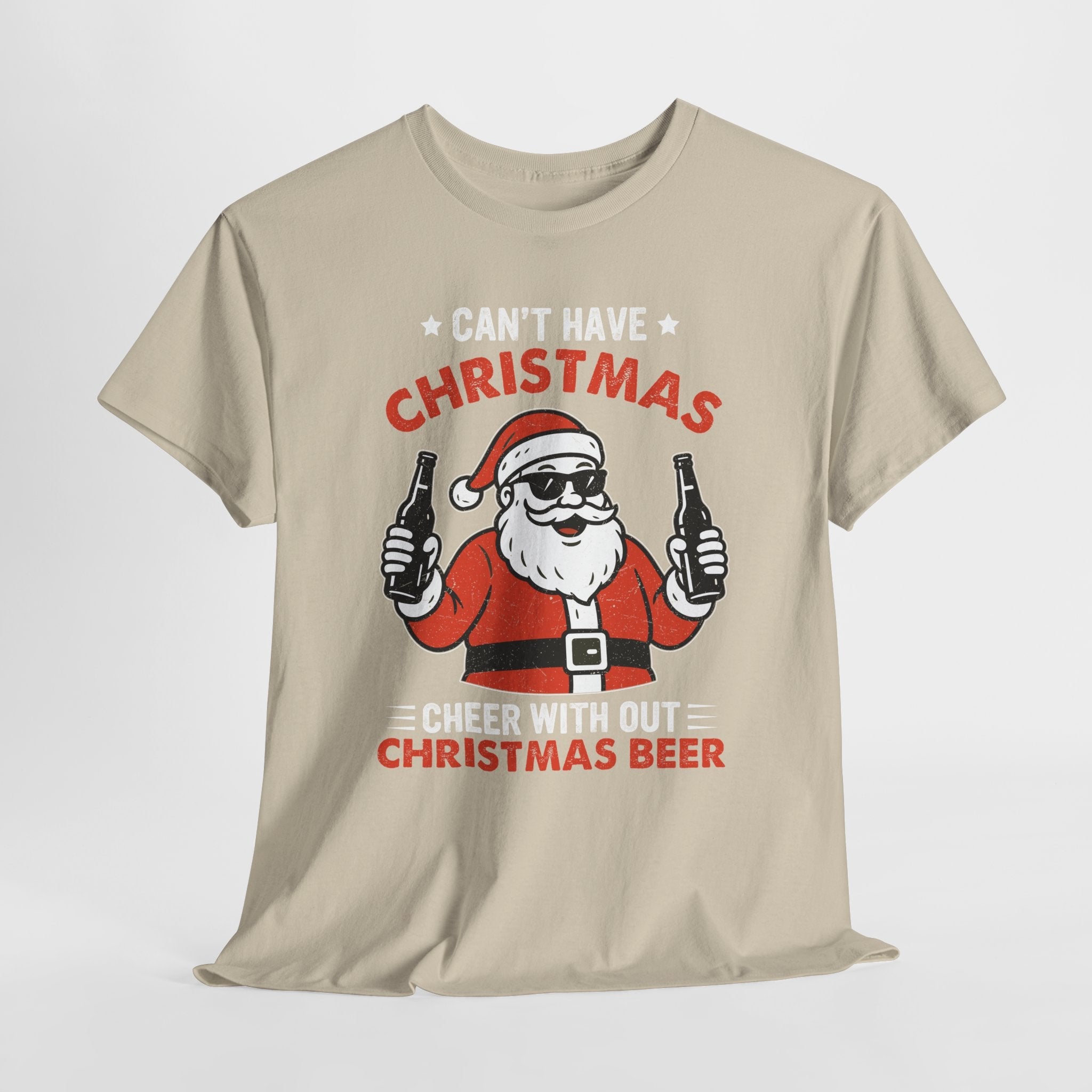 Santa Christmas Beer Graphic T- Shirt Printify