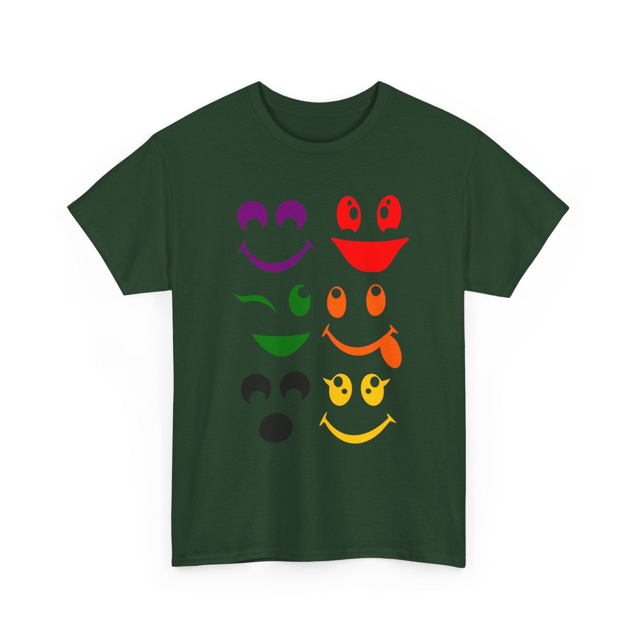 Colorful Smiley Face Unisex T- Shirt Printify
