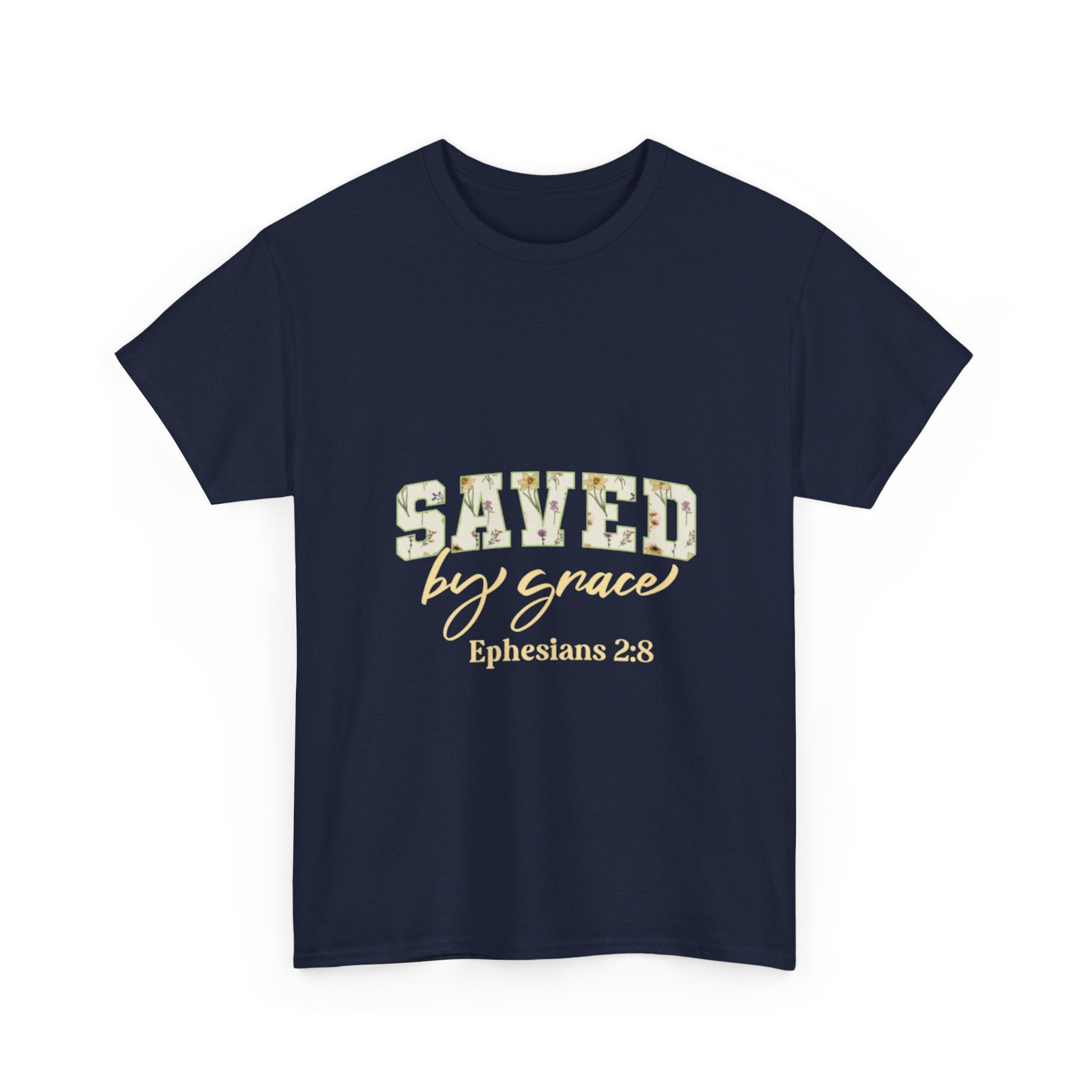 Christian Graphic  T-Shirt-  Saved by Grace Printify