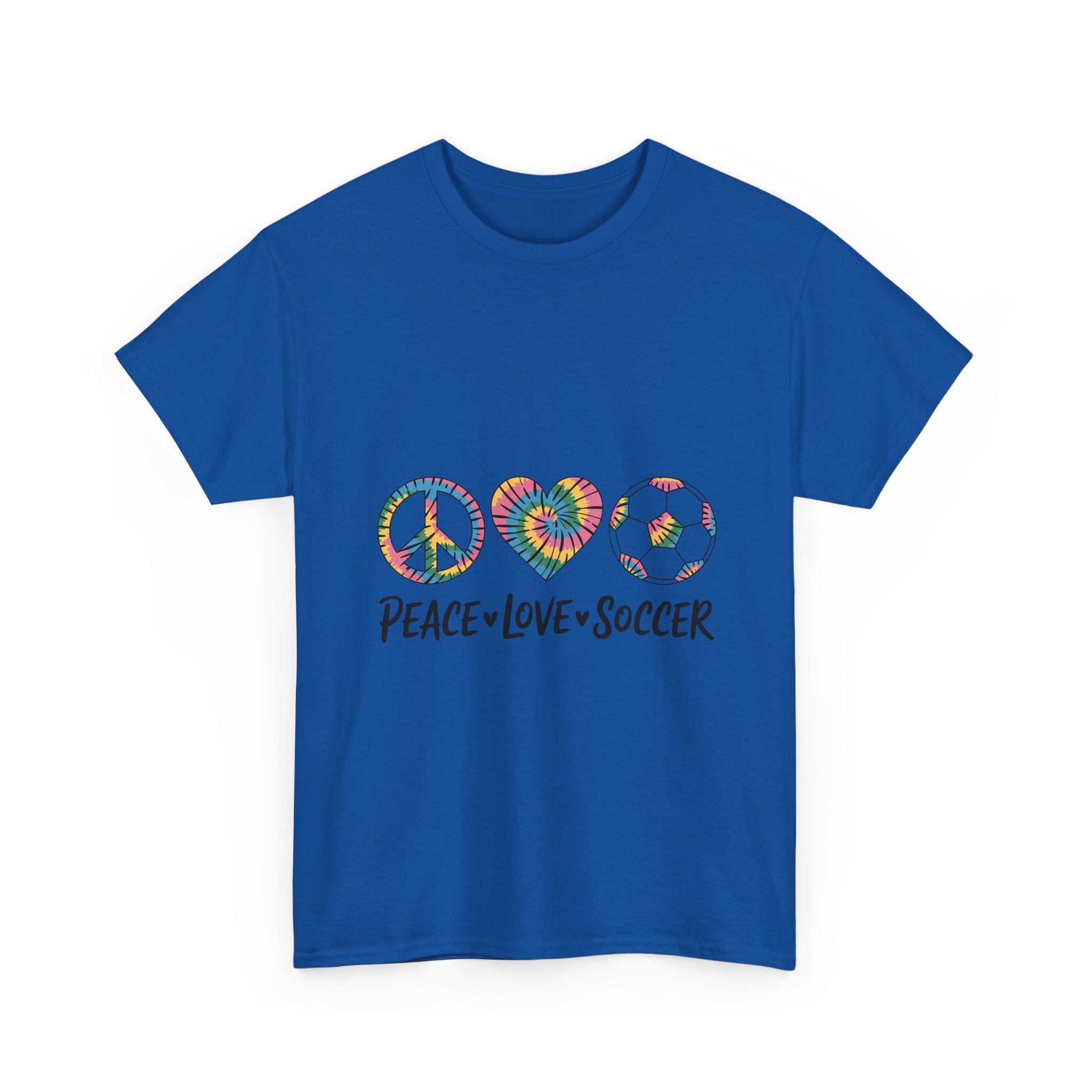 Peace Love Soccer Unisex T- Shirt Printify