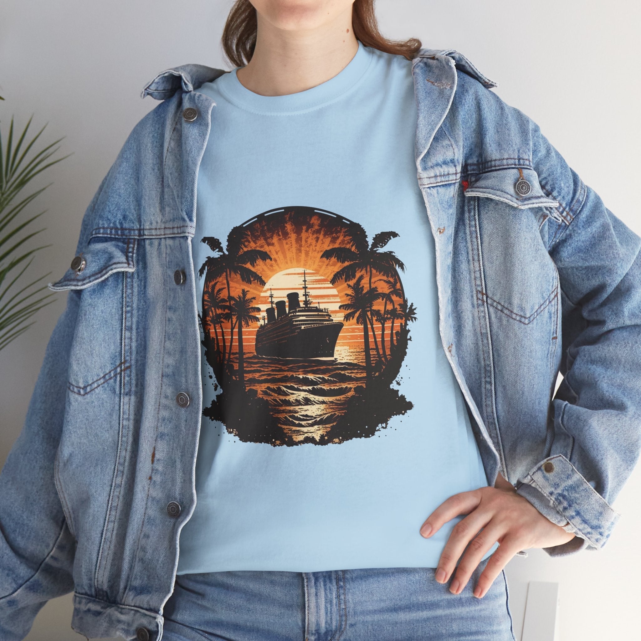 Retro Cruise Ship Graphic T-Shirt Printify