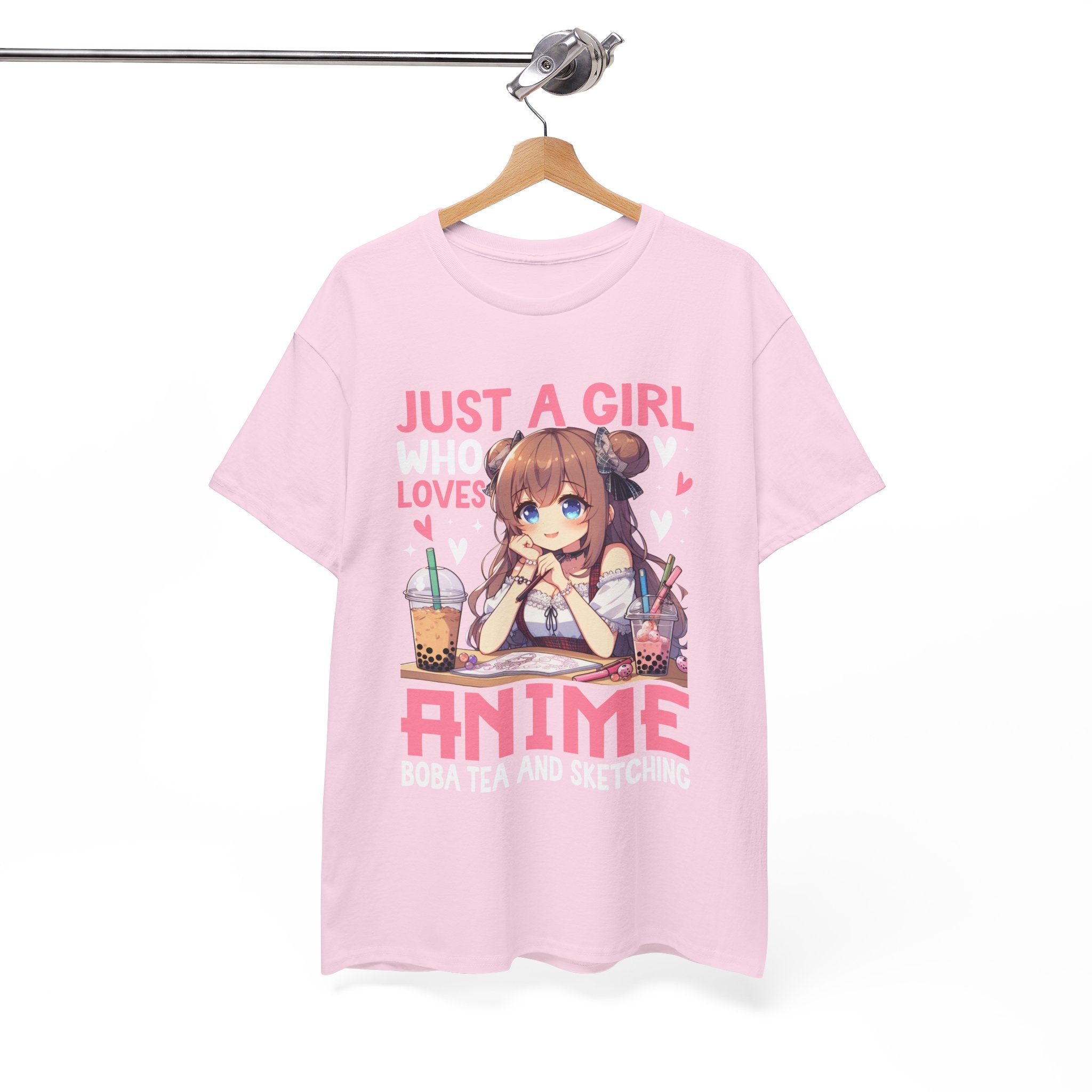 Anime Graphic T- Shirt , Just a Girl Loves Anime Printify
