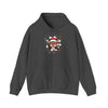 Funny Holiday Santa Reindeer Butt & Elf Face Hoodie Printify