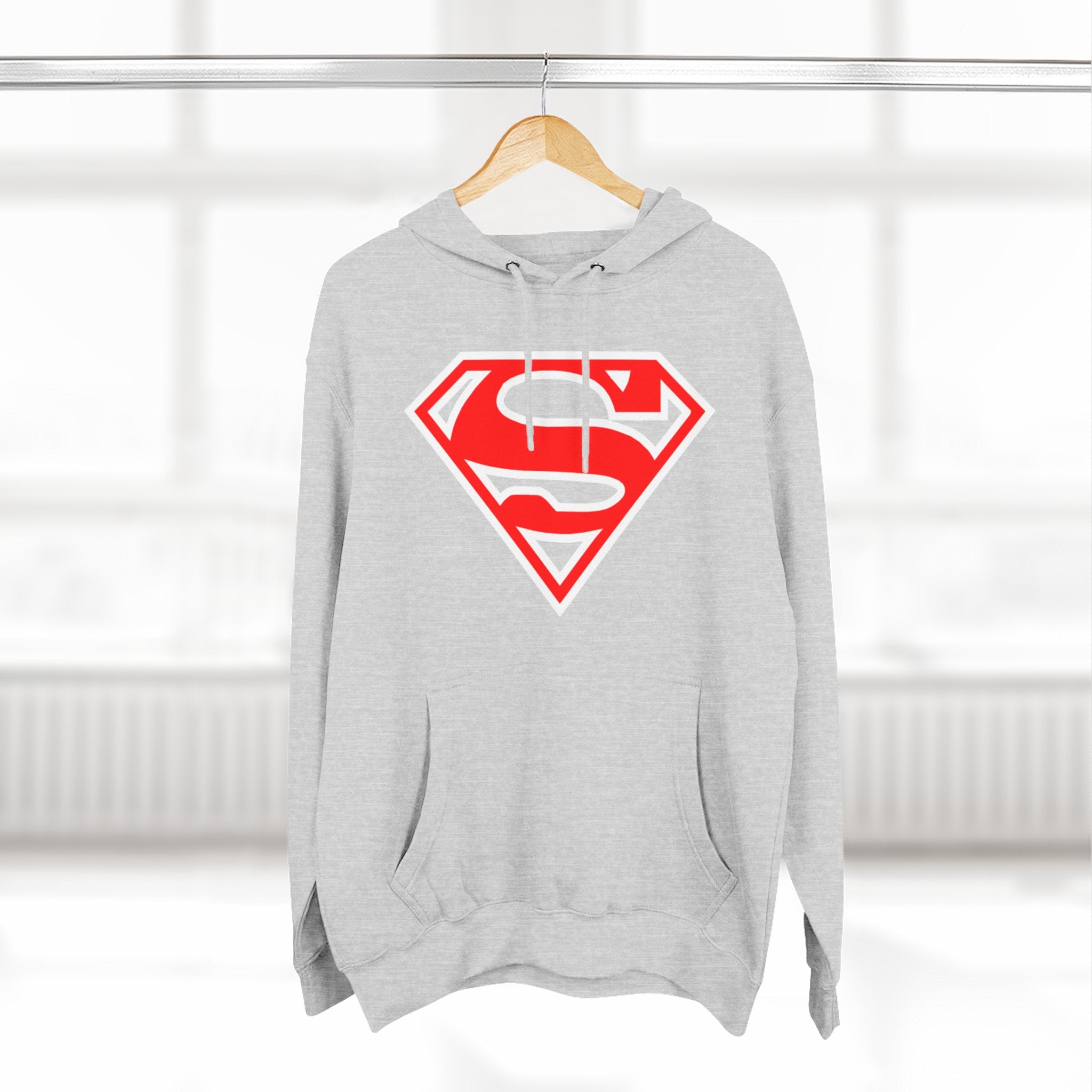 Superman Premium Fleece Hoodie Printify