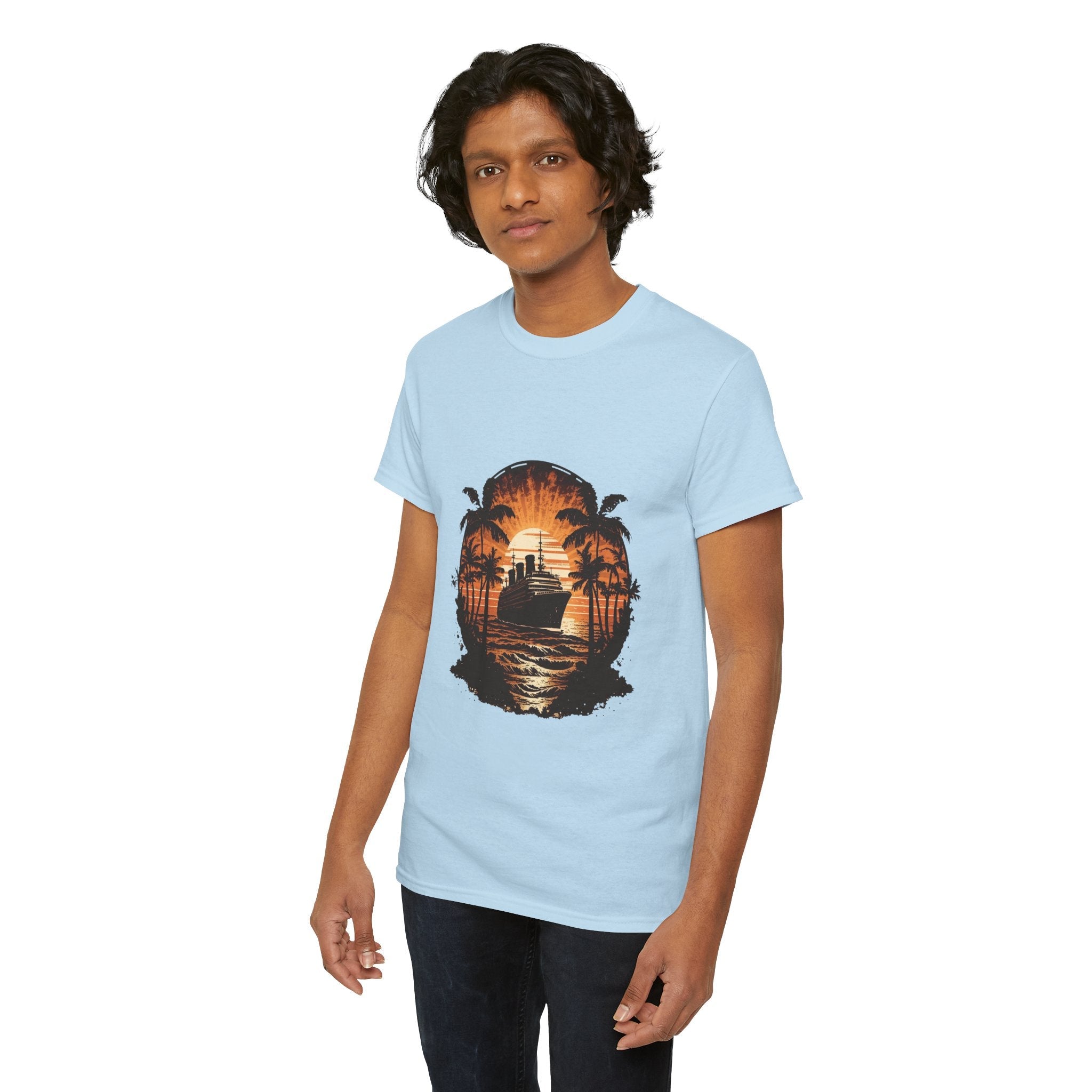 Retro Cruise Ship Graphic T-Shirt Printify