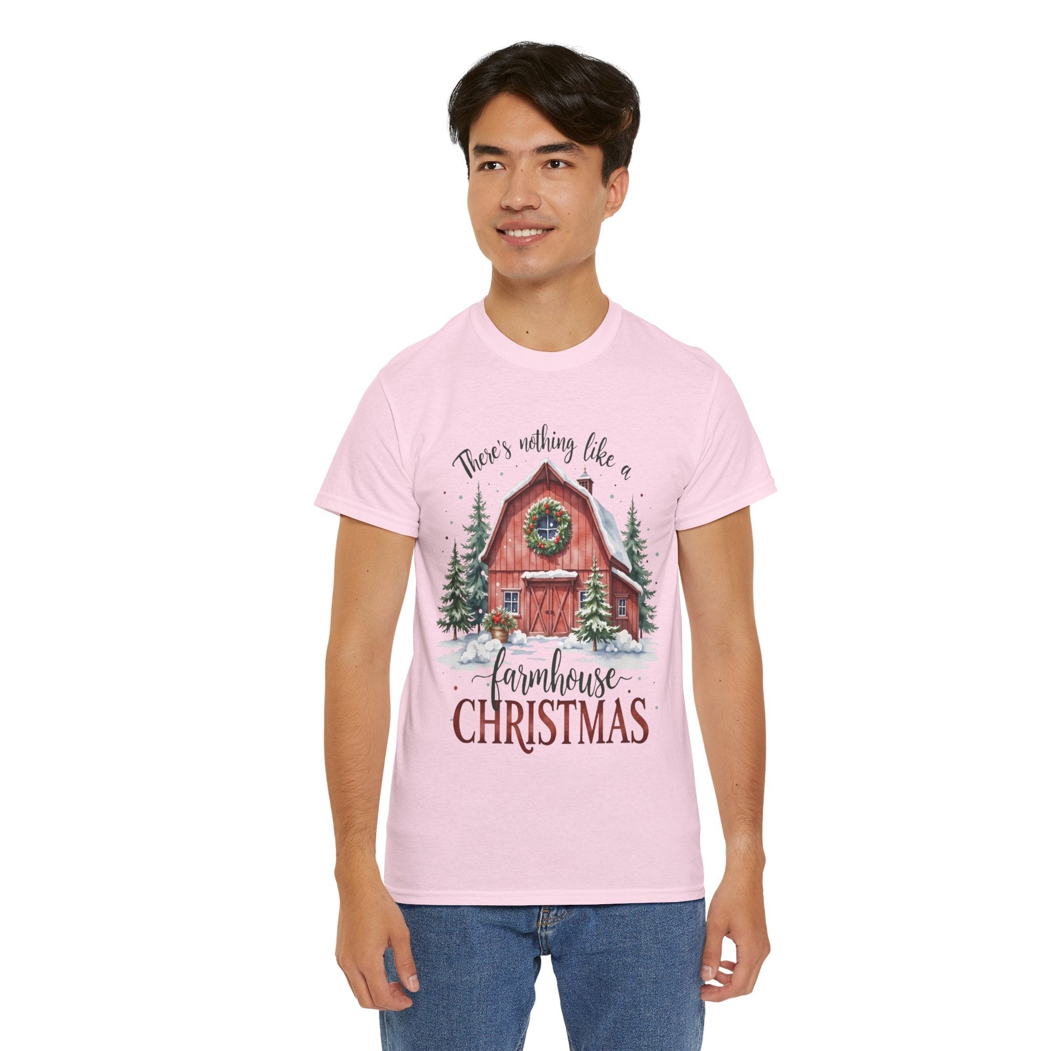 Farmhouse Christmas Graphic T- Shirt Printify