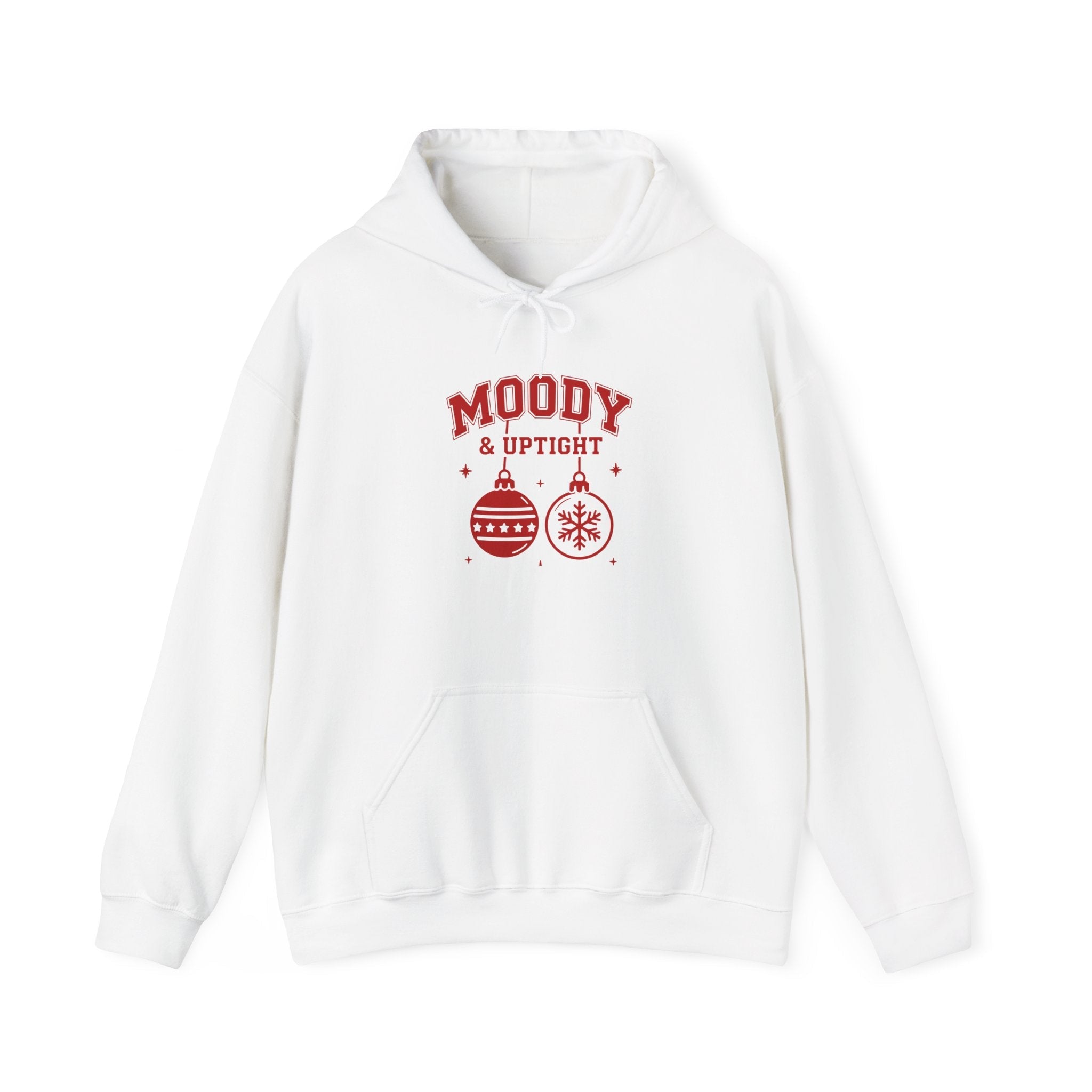 Moody & Uptight Christmas Hoodie Printify