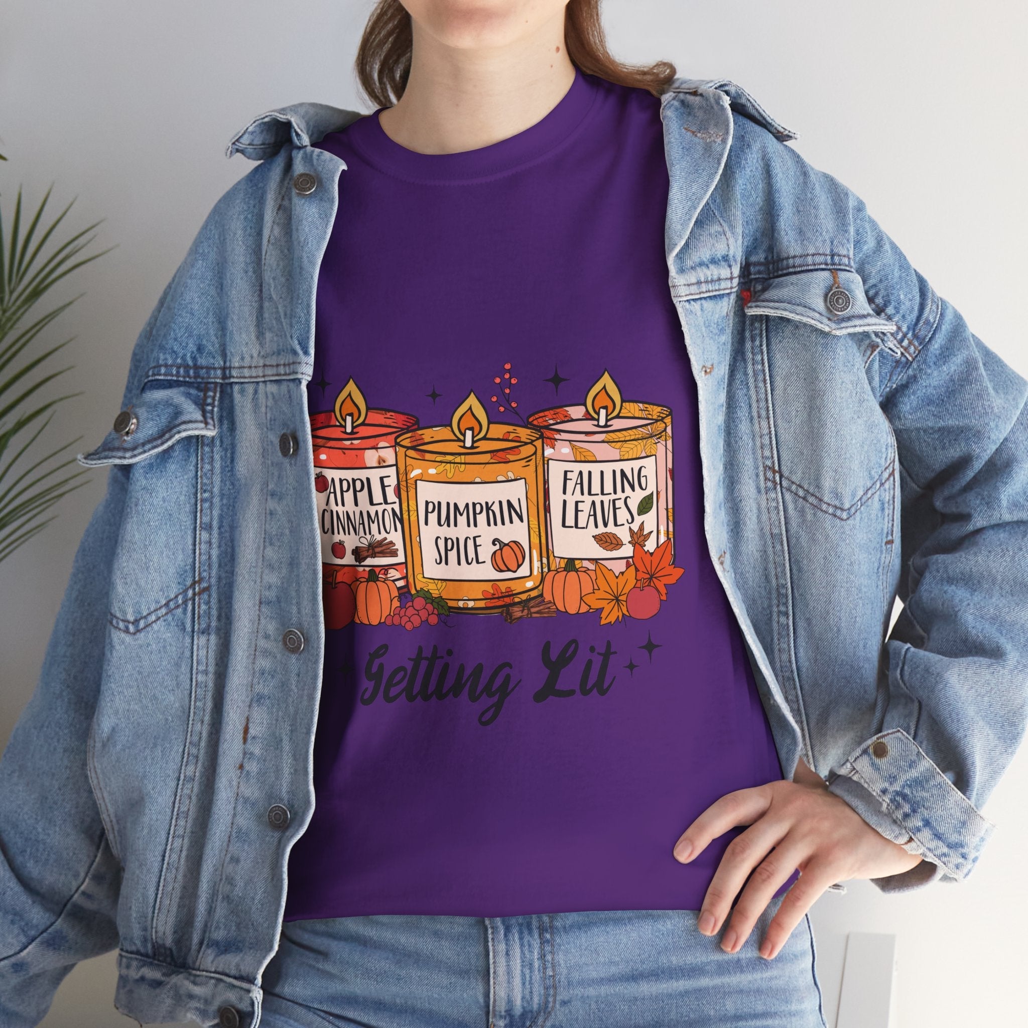 Fall Vibes Unisex 'Getting Lit' Seasonal T- Shirt Printify
