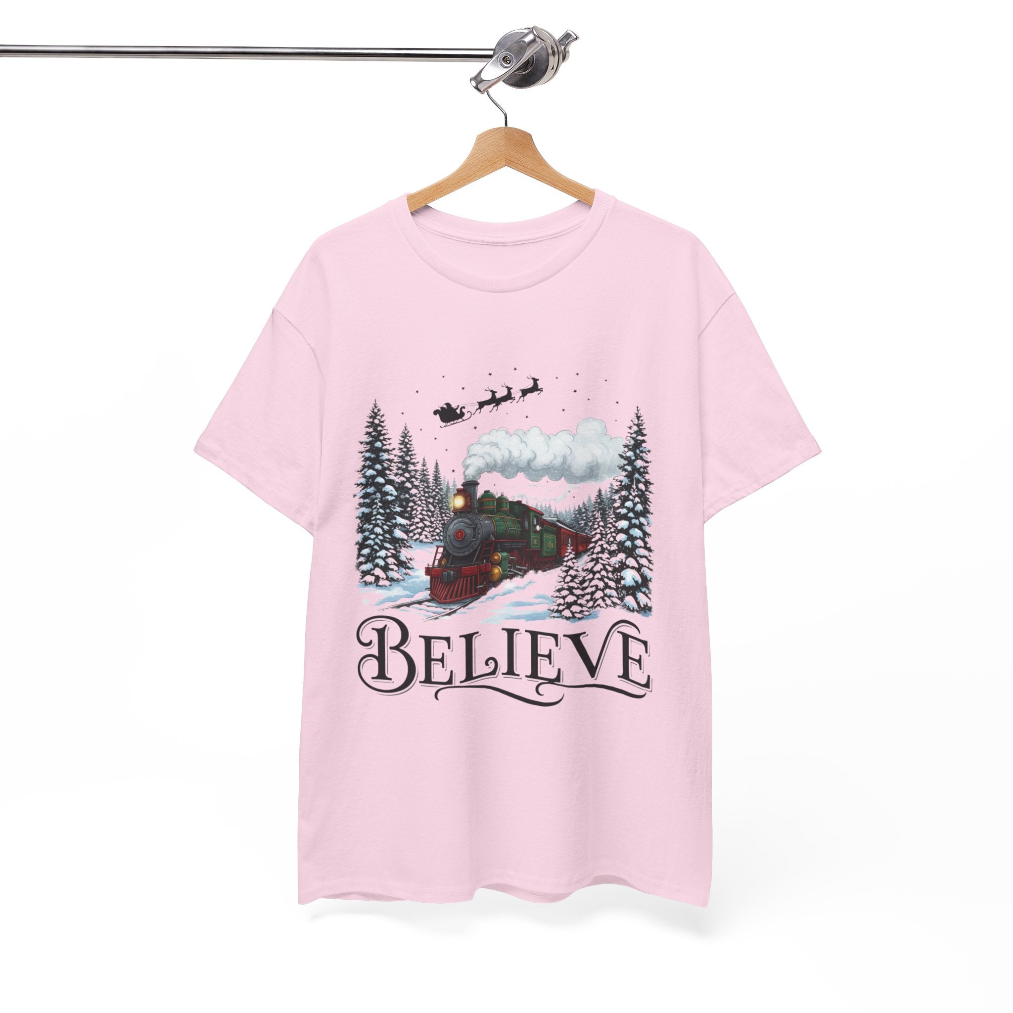 Christmas Train 'Believe' Unisex T- Shirt Printify