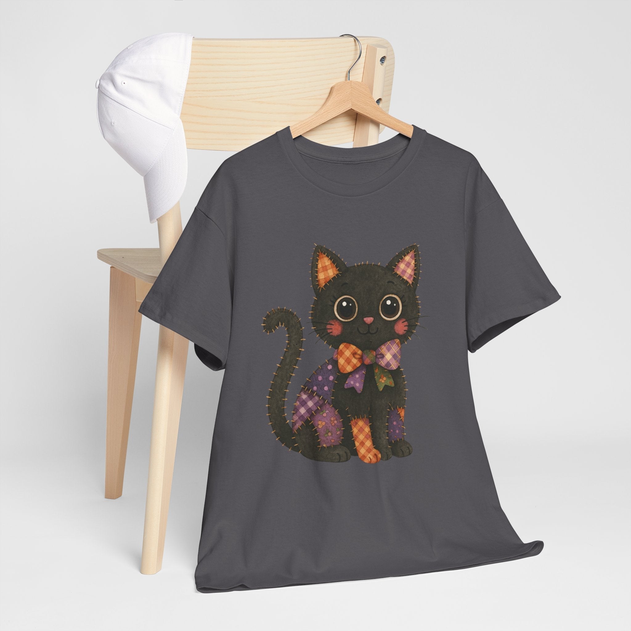 Cute Black Cat Halloween T- Shirt Printify