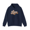 Vintage Love Retro Rainbow Hoodie Printify