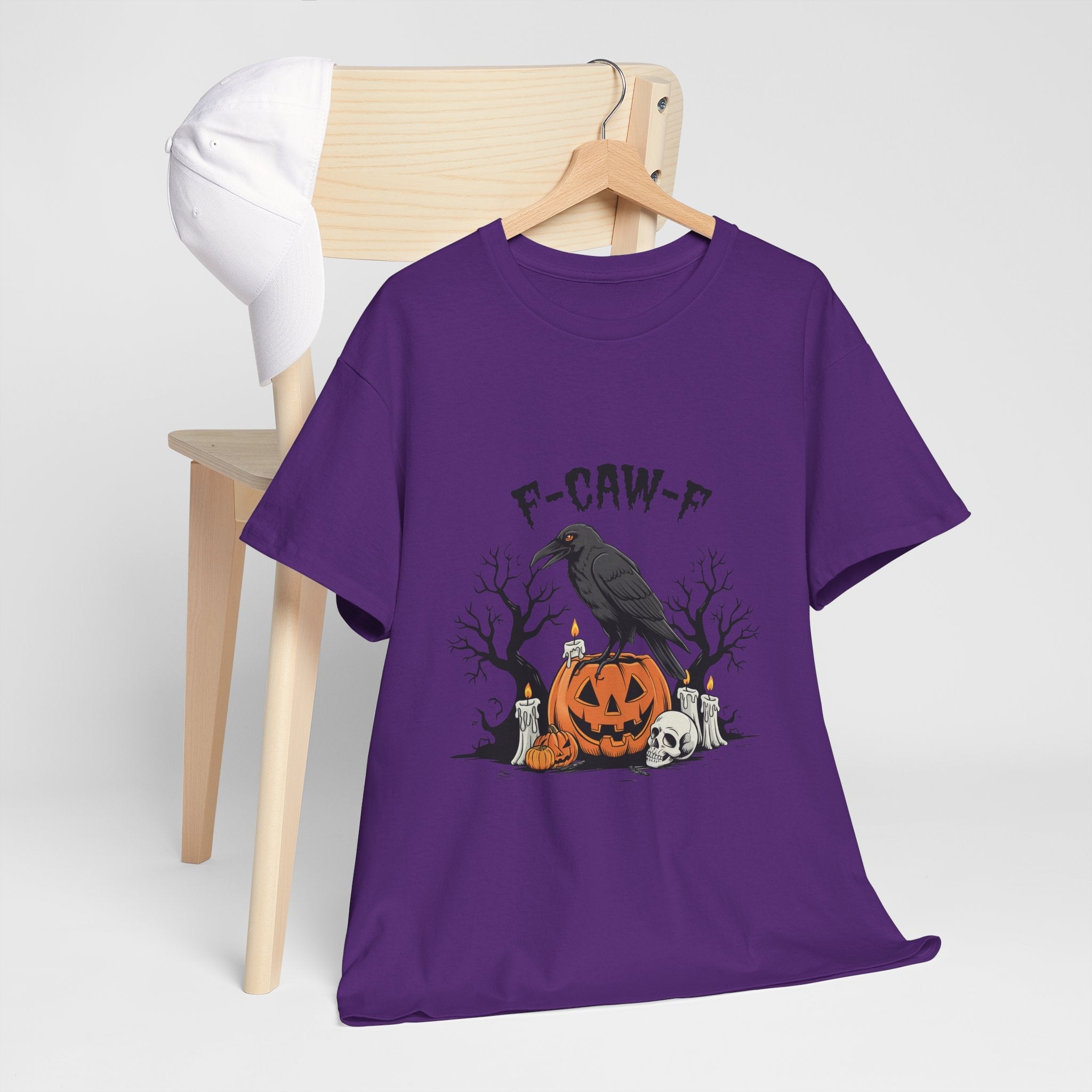 Crow on Skull with Bare Branches and Tex Graphic T-Shirt Printify
