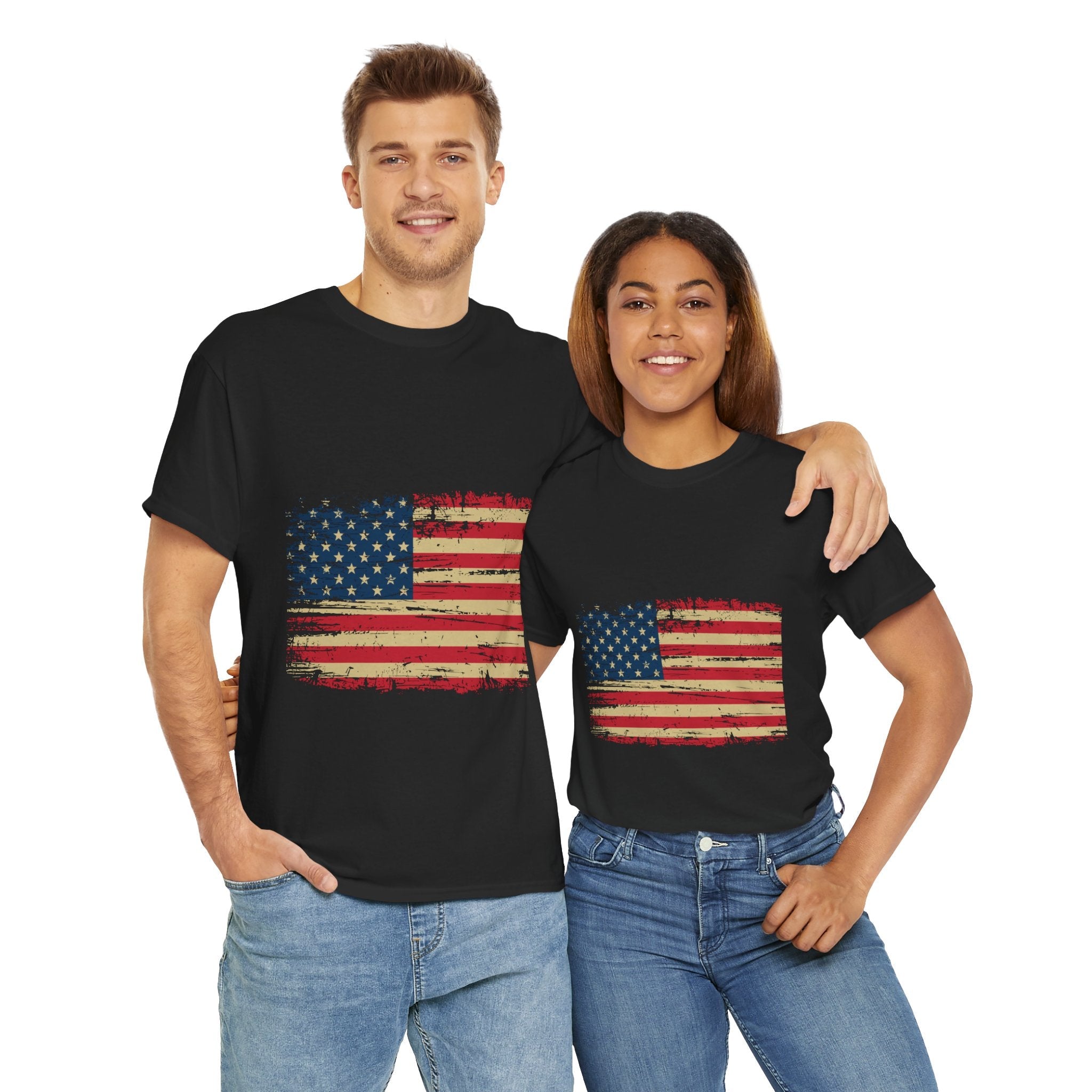 Vintage American Flag T-Shirt Printify