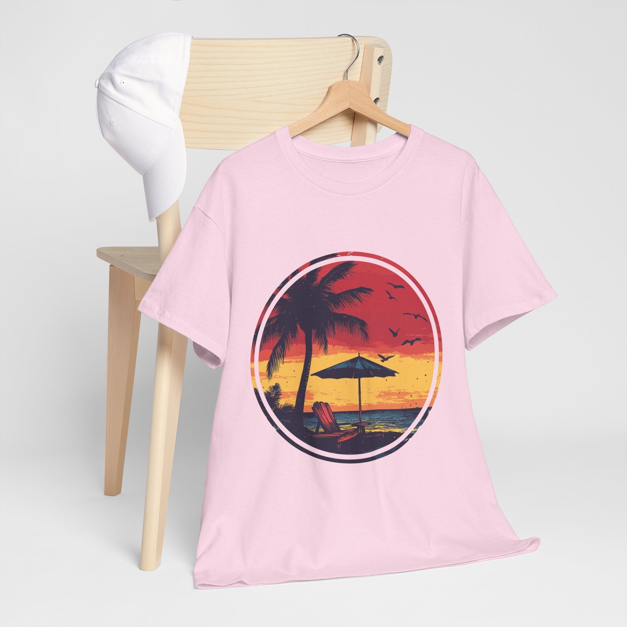 Tropical Sunset Relaxing Vibe T- Shirt Printify