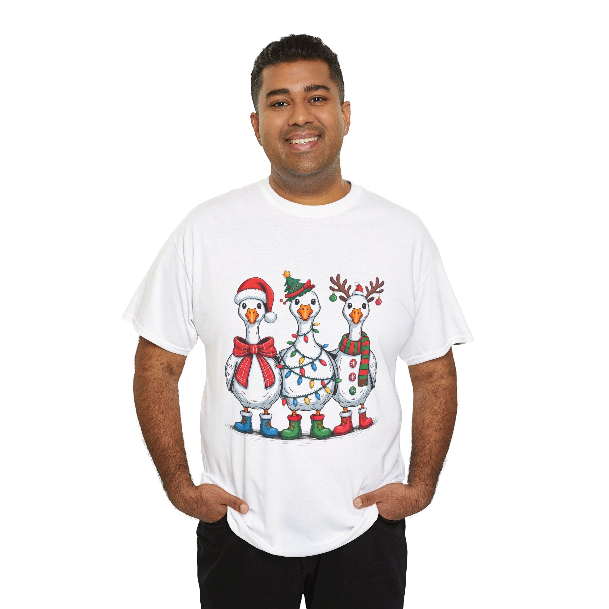 Cute Christmas Goose T-Shirt Printify