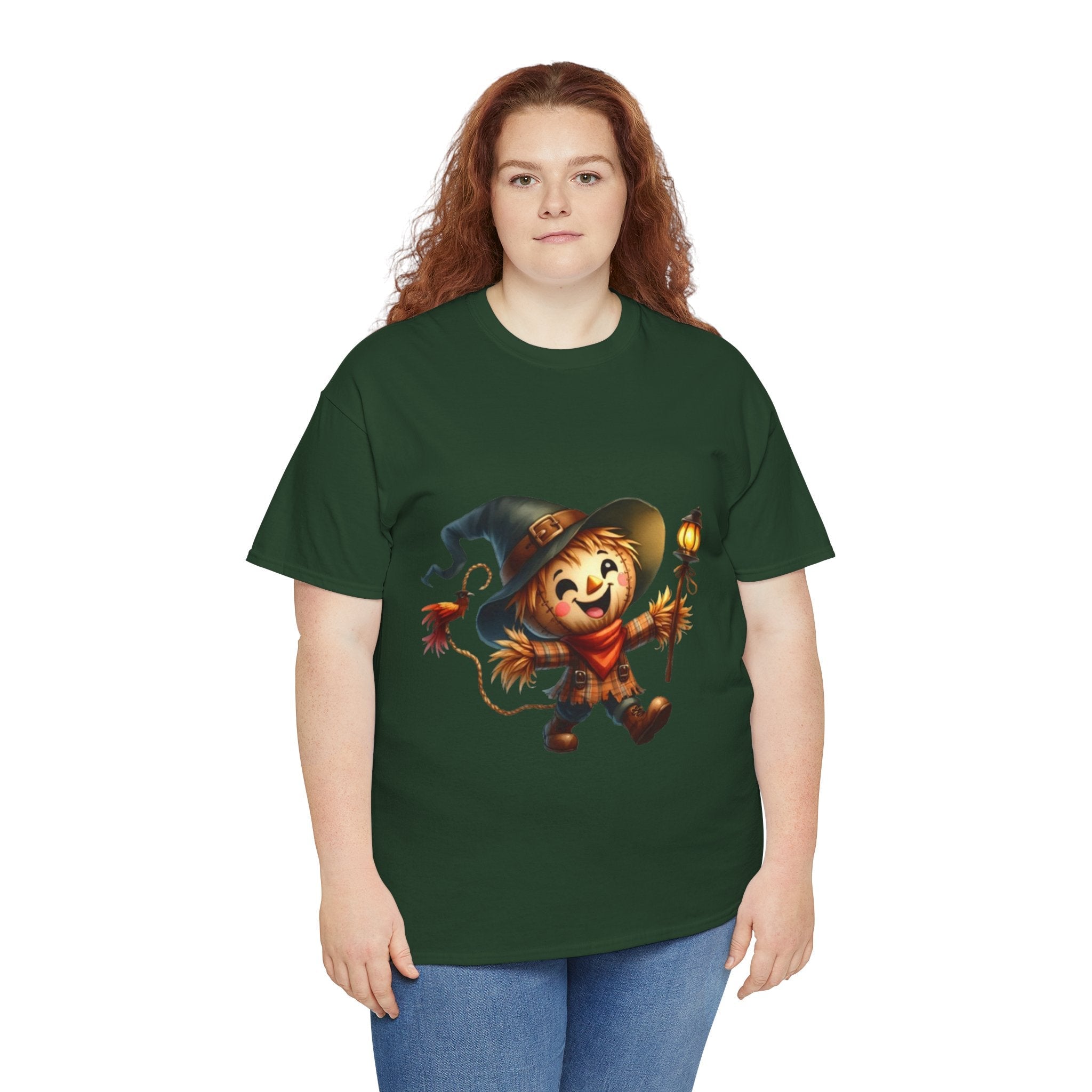 Whimsical Scarecrow Unisex Halloween T- Shirt Printify