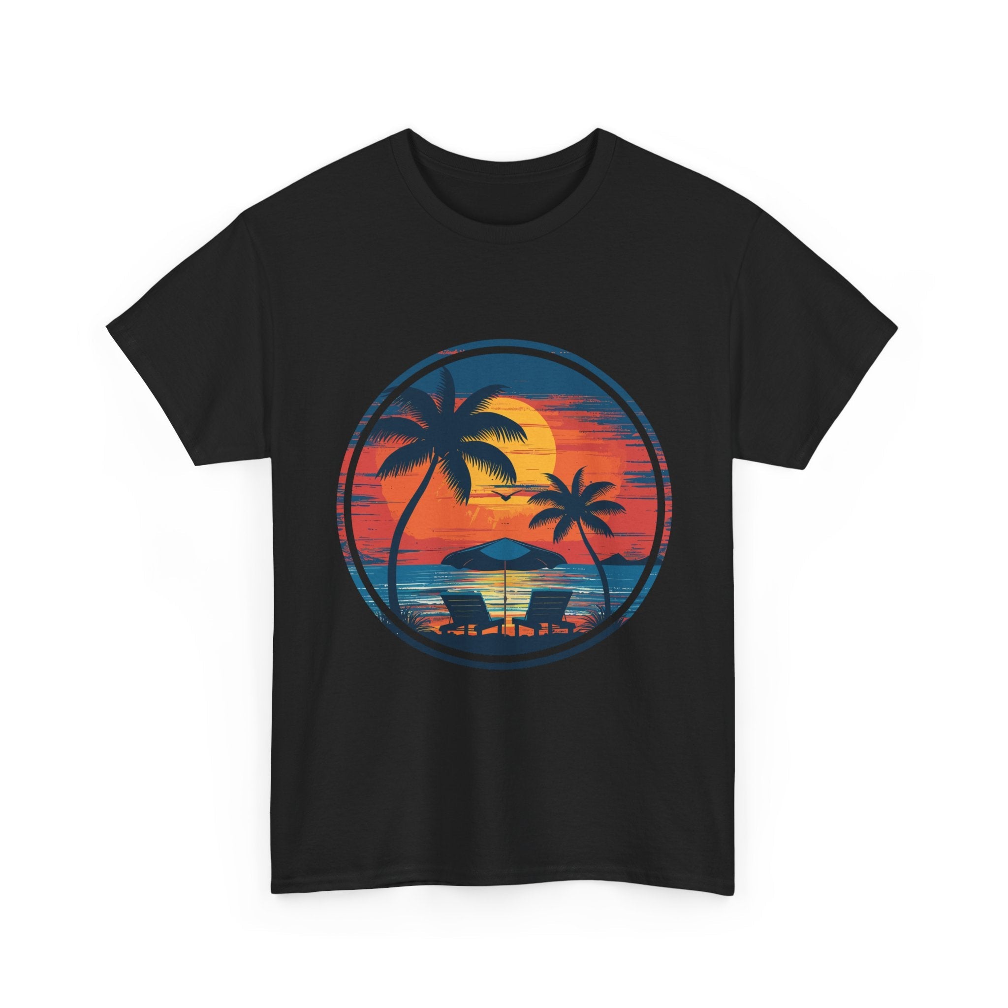 Tropical Sunset Graphic T- Shirt Printify