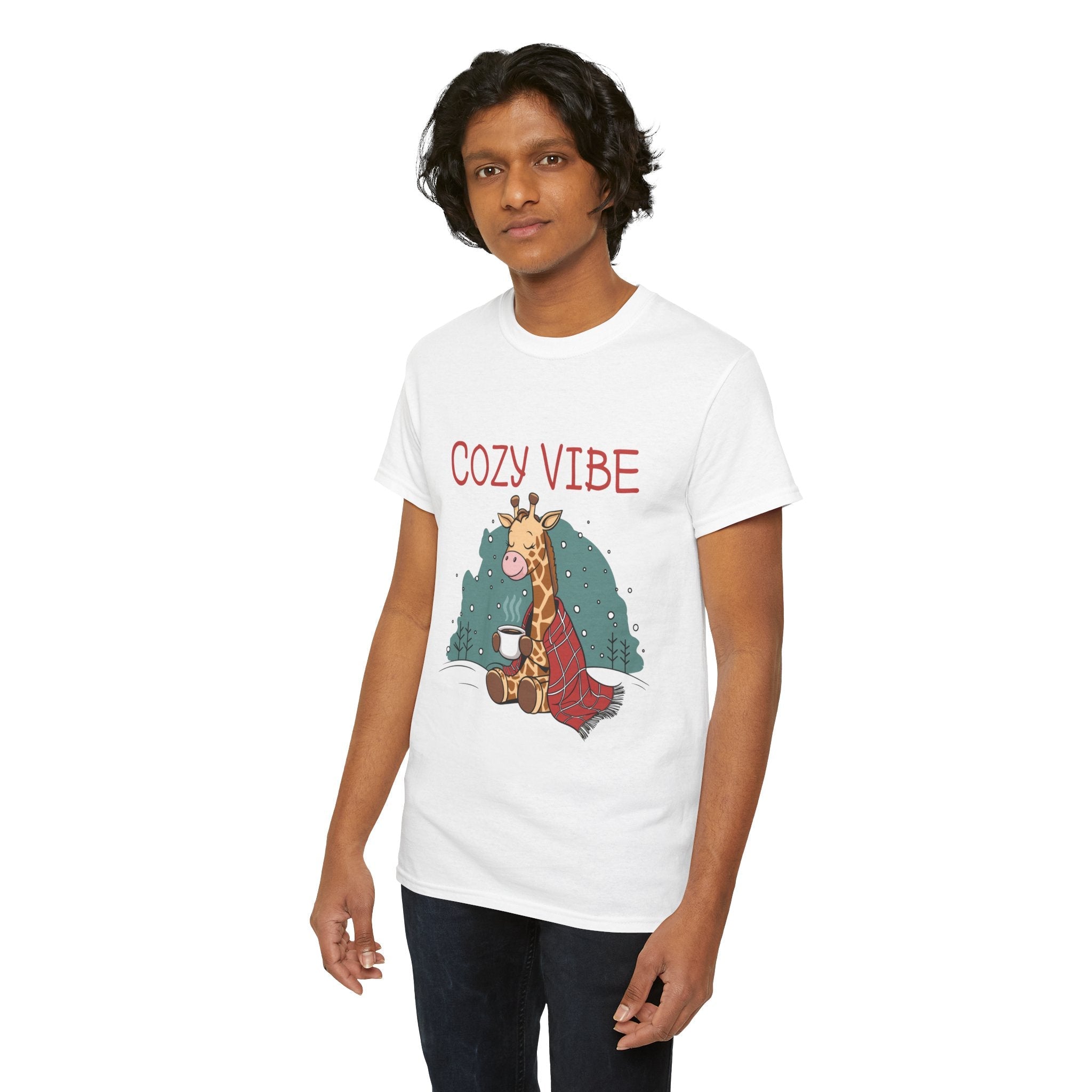 Cozy Vibe Giraffe Unisex T-Shirt Printify