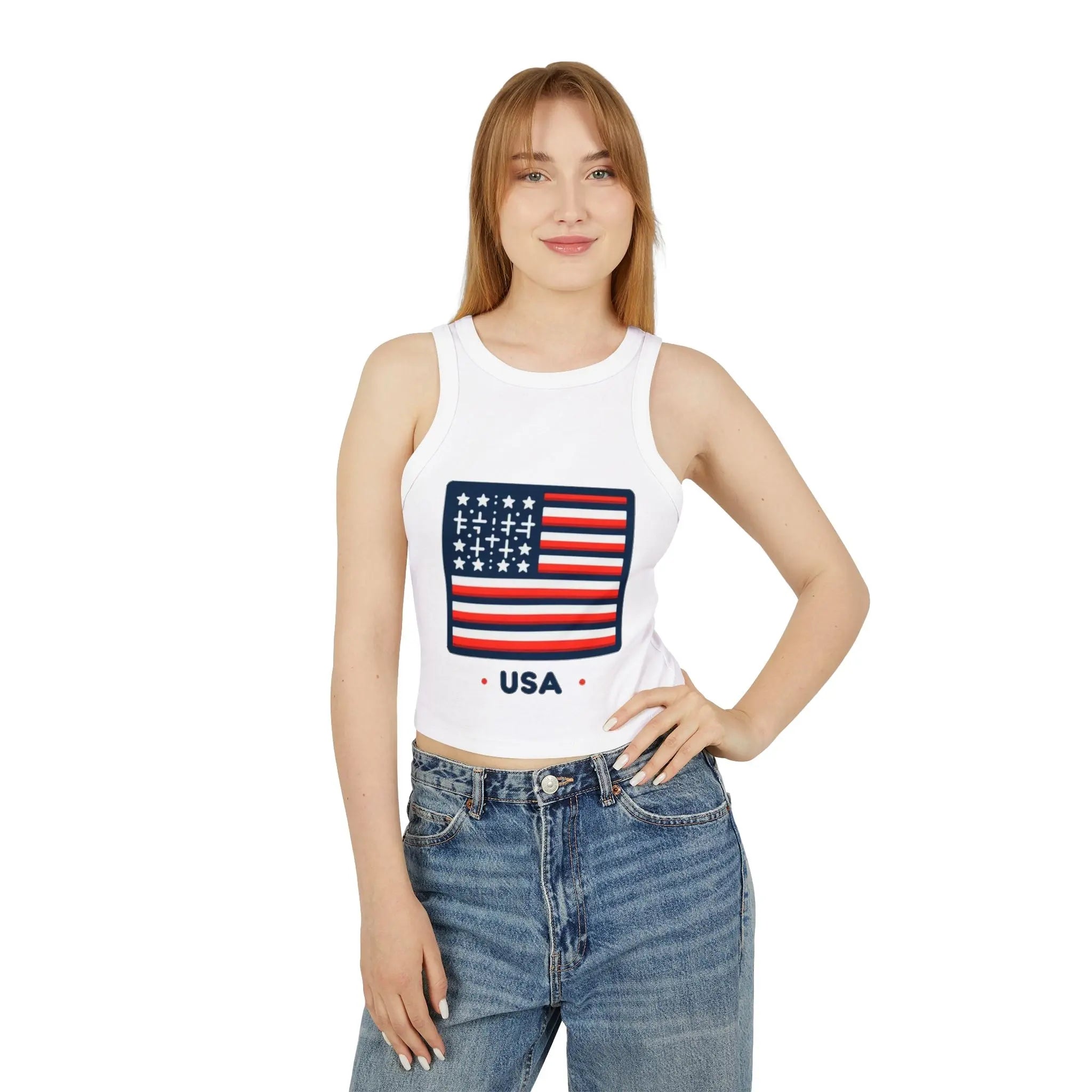Women's American Flag Tank Top Printify