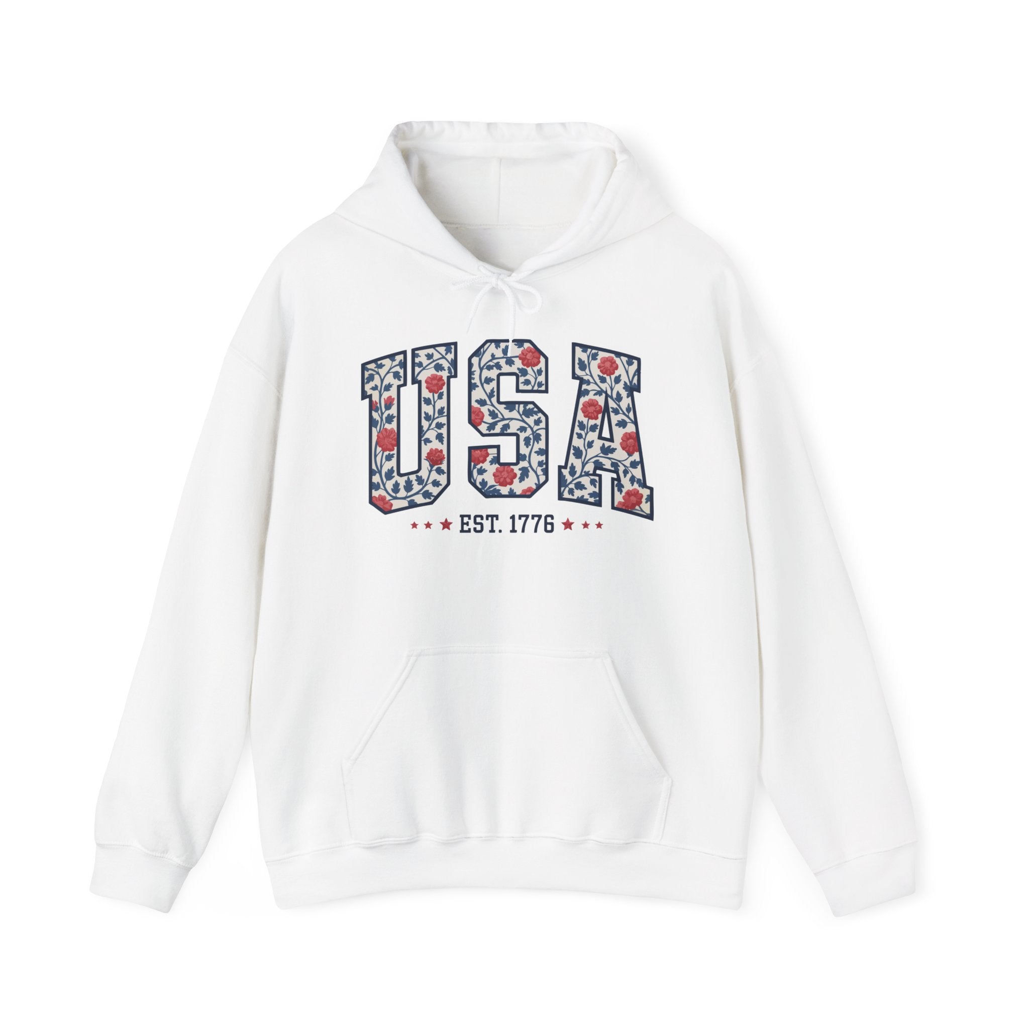 USA Floral Hoodie