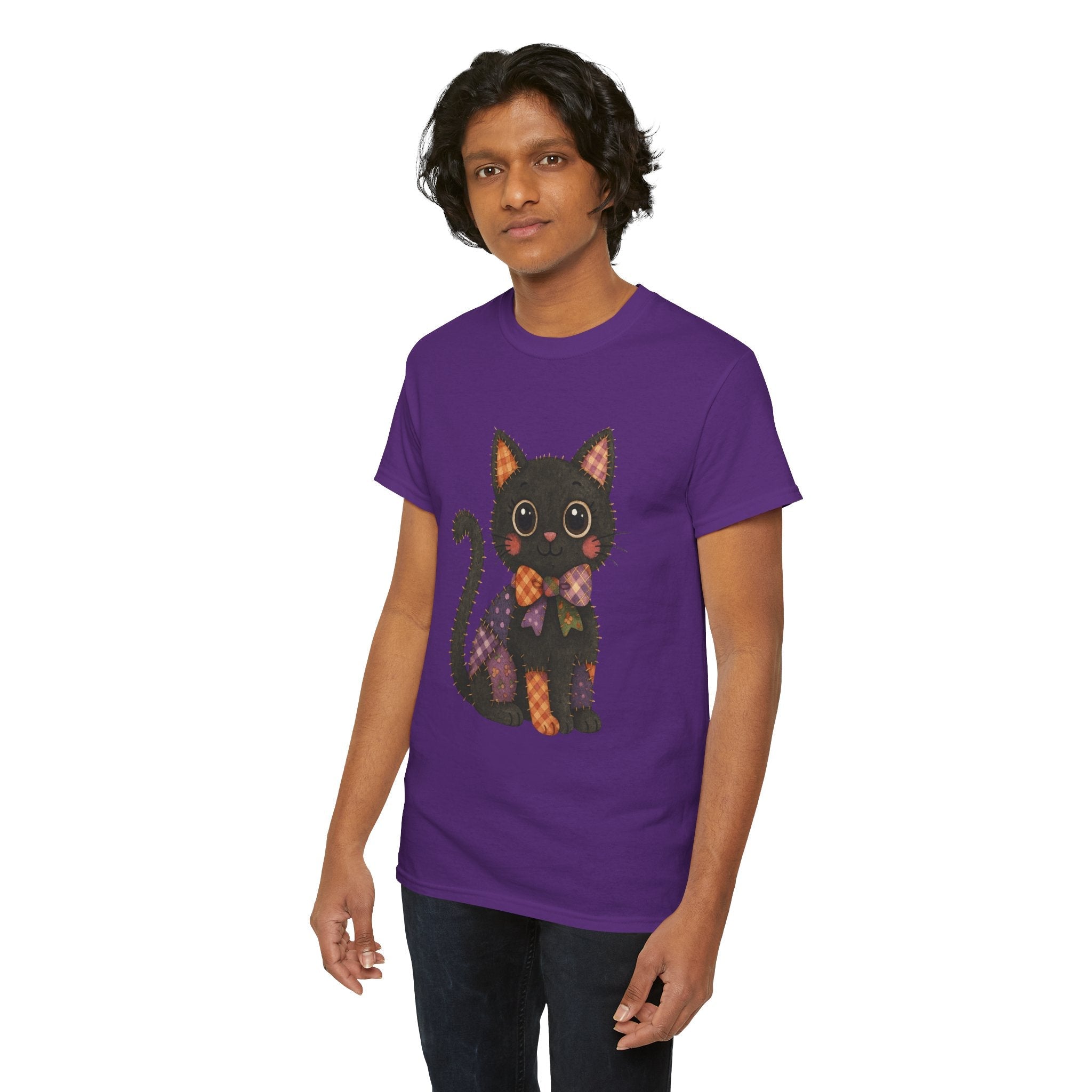 Cute Black Cat Halloween T- Shirt Printify