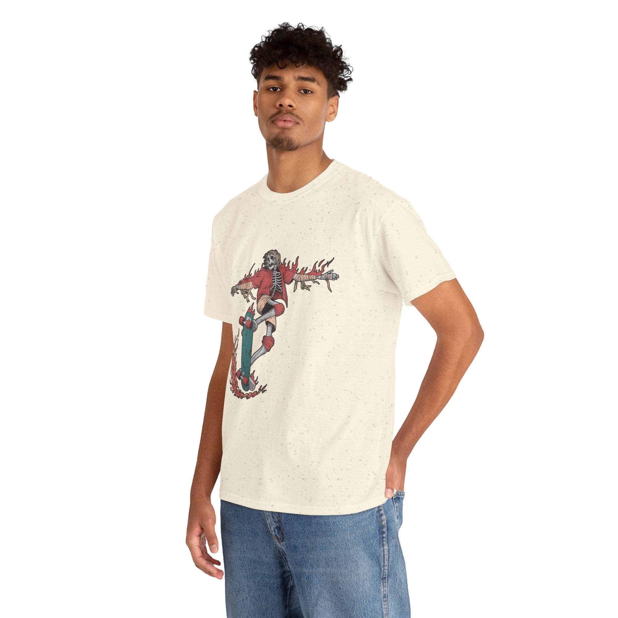 Skateboarding Skeleton Unisex T- Shirt Printify