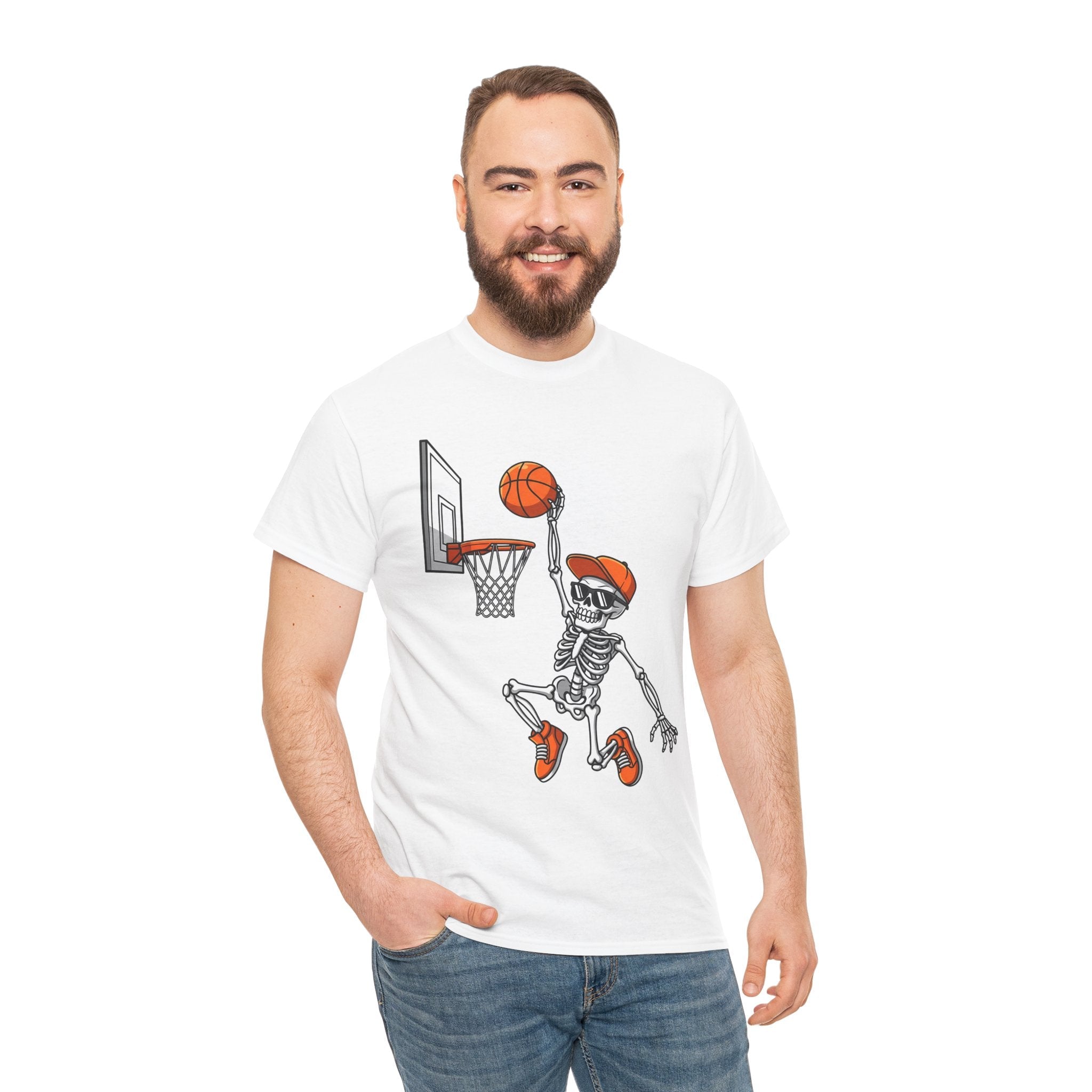 Skeleton Basketball Unisex Graphic T- Shirt Printify
