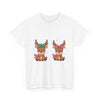 Festive Reindeer Christmas T- Shirt Printify