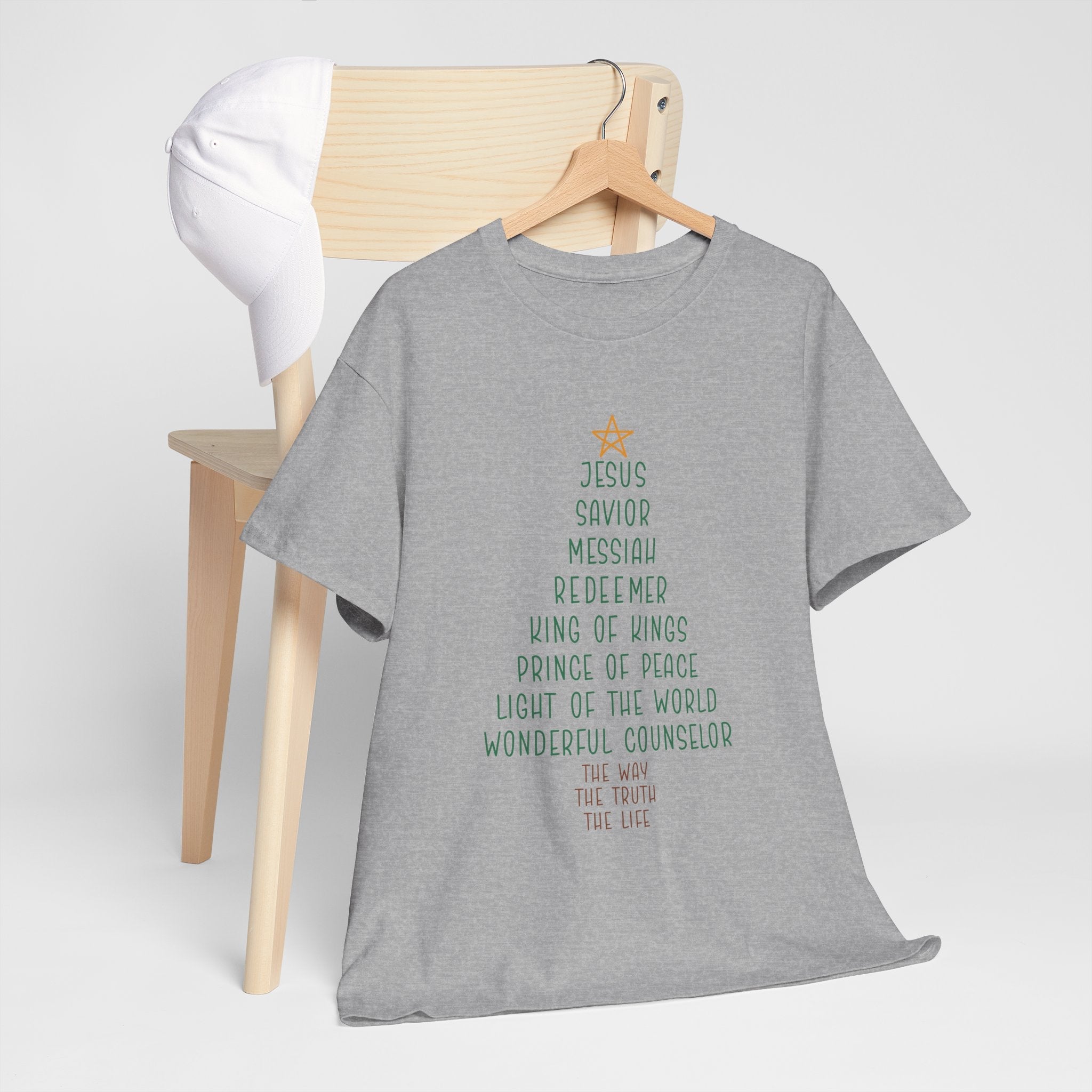Christian Christmas Tree Message T- Shirt Printify