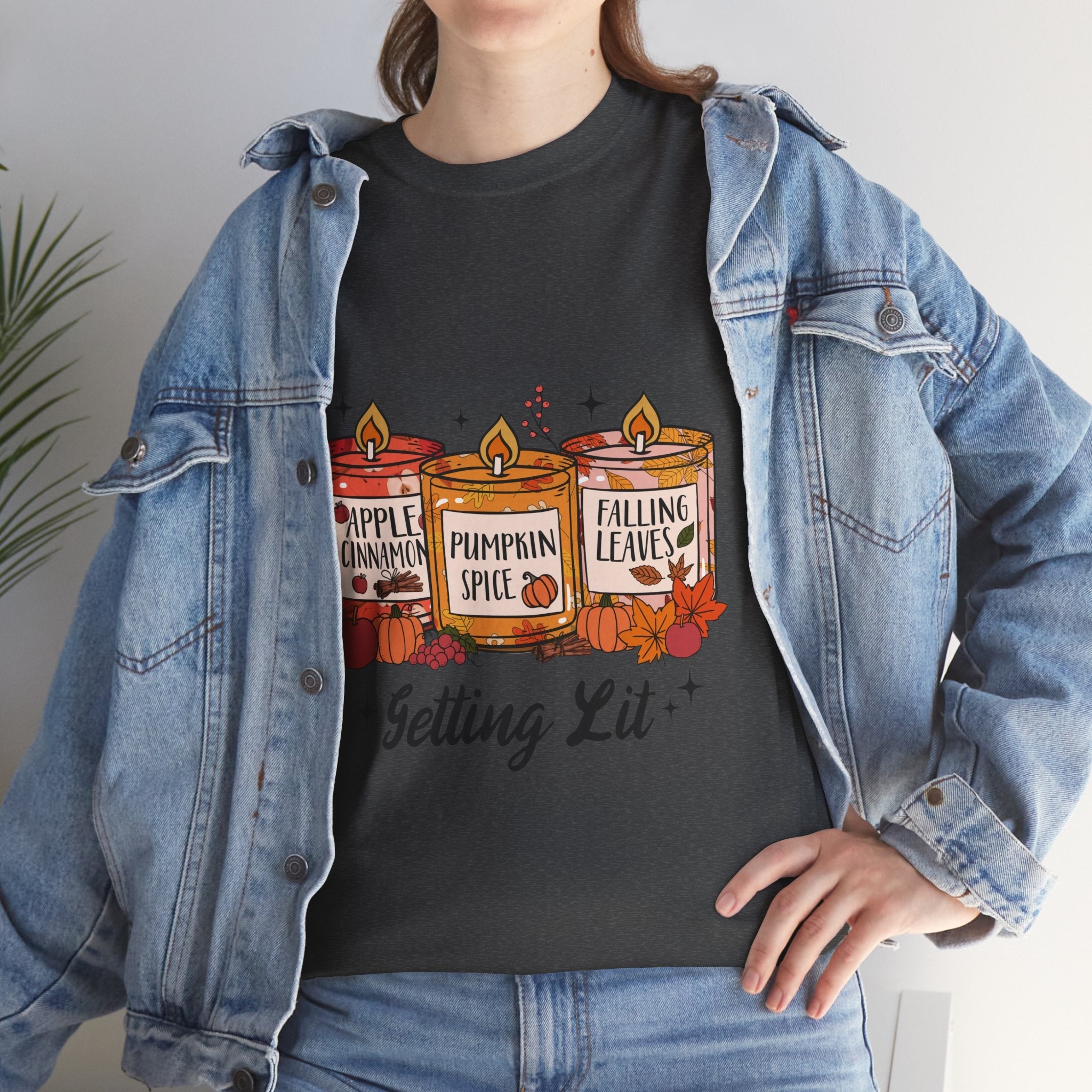 Fall Vibes Unisex 'Getting Lit' Seasonal T- Shirt Printify