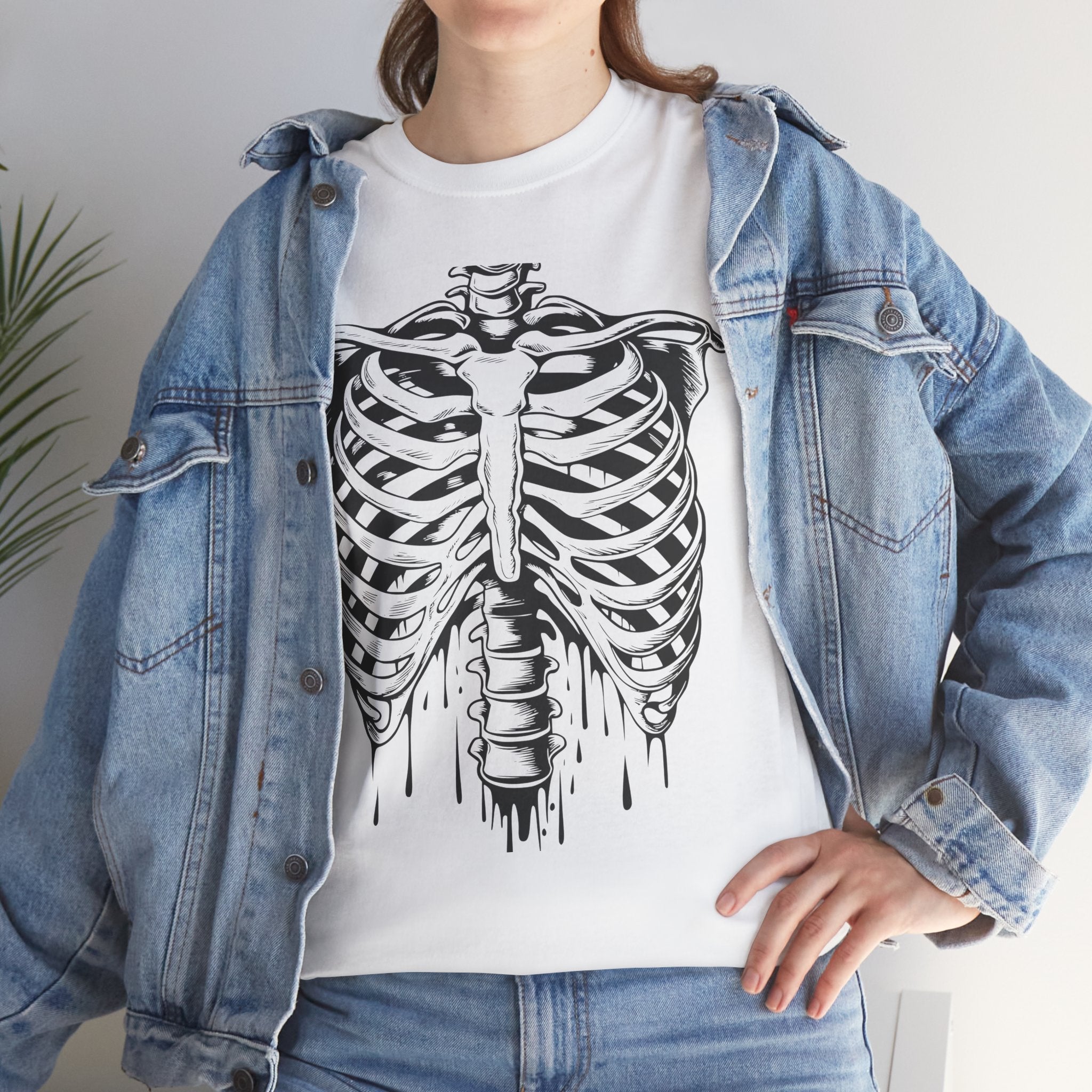 Skeleton Rib Vintage T- Shirt Printify