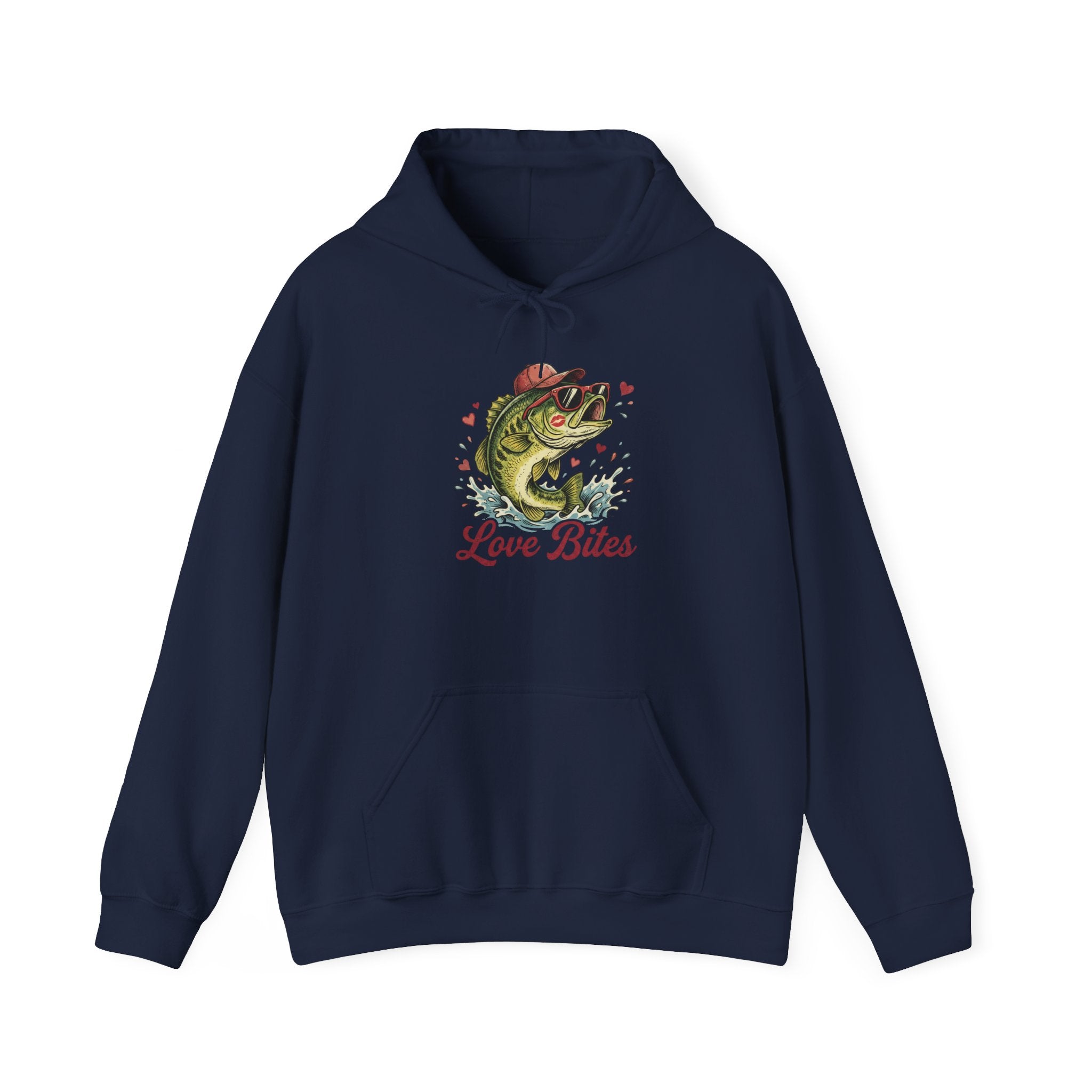 'Love Bites' Fishing Bass Graphic Hoodie
