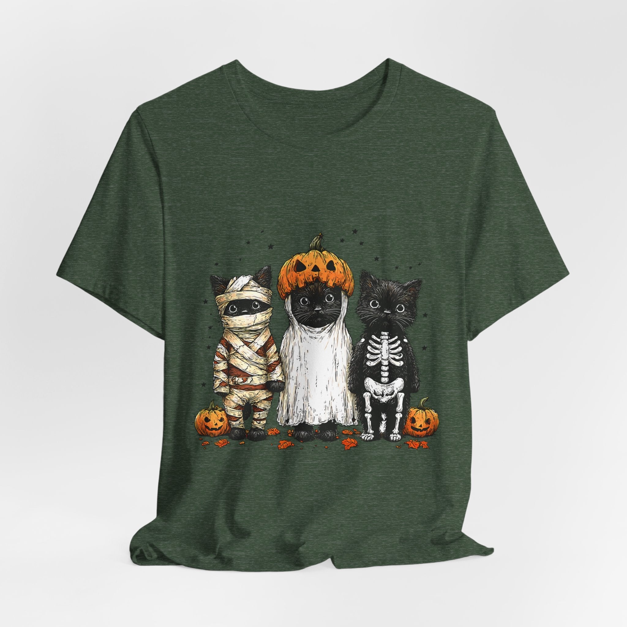 Halloween Spooky Cats Graphic T-Shirt Printify