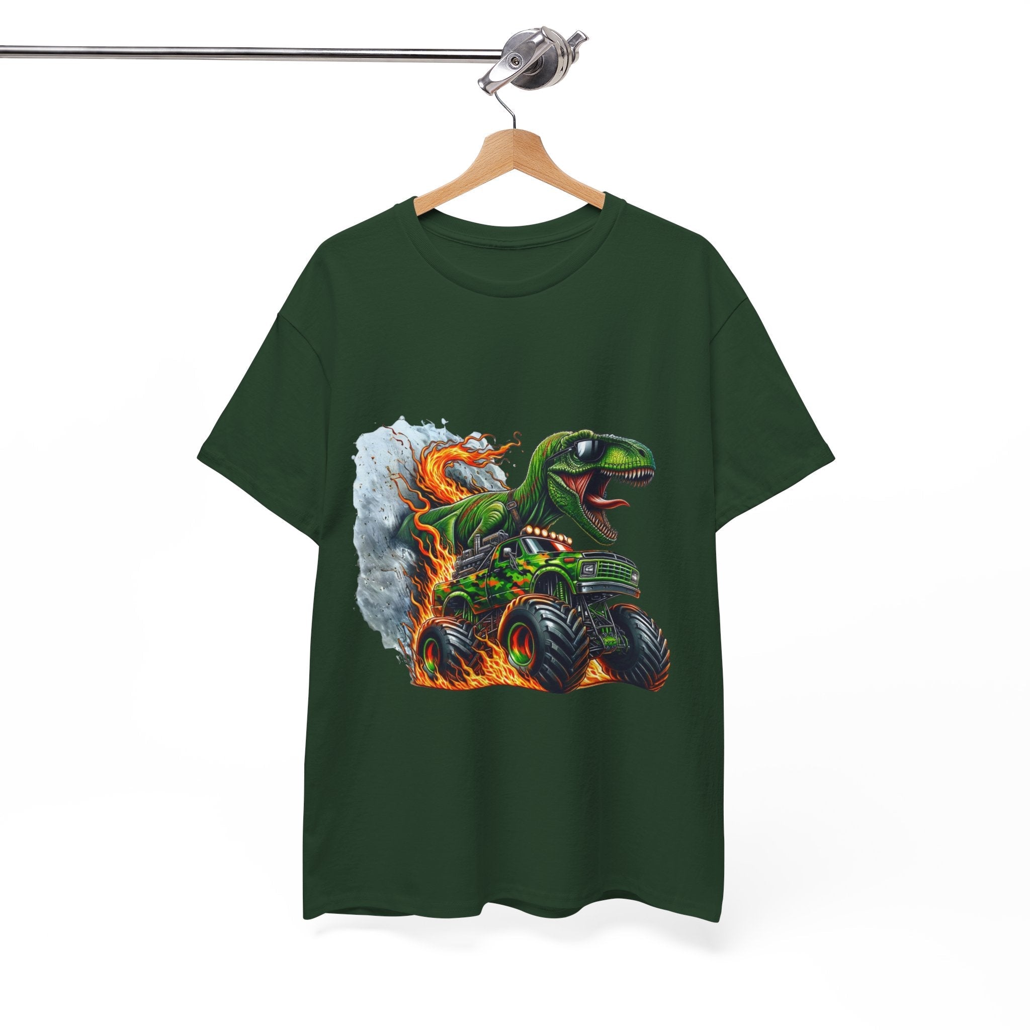 Kids' Dinosaur Monster Truck  Graphic T- Shirt Printify