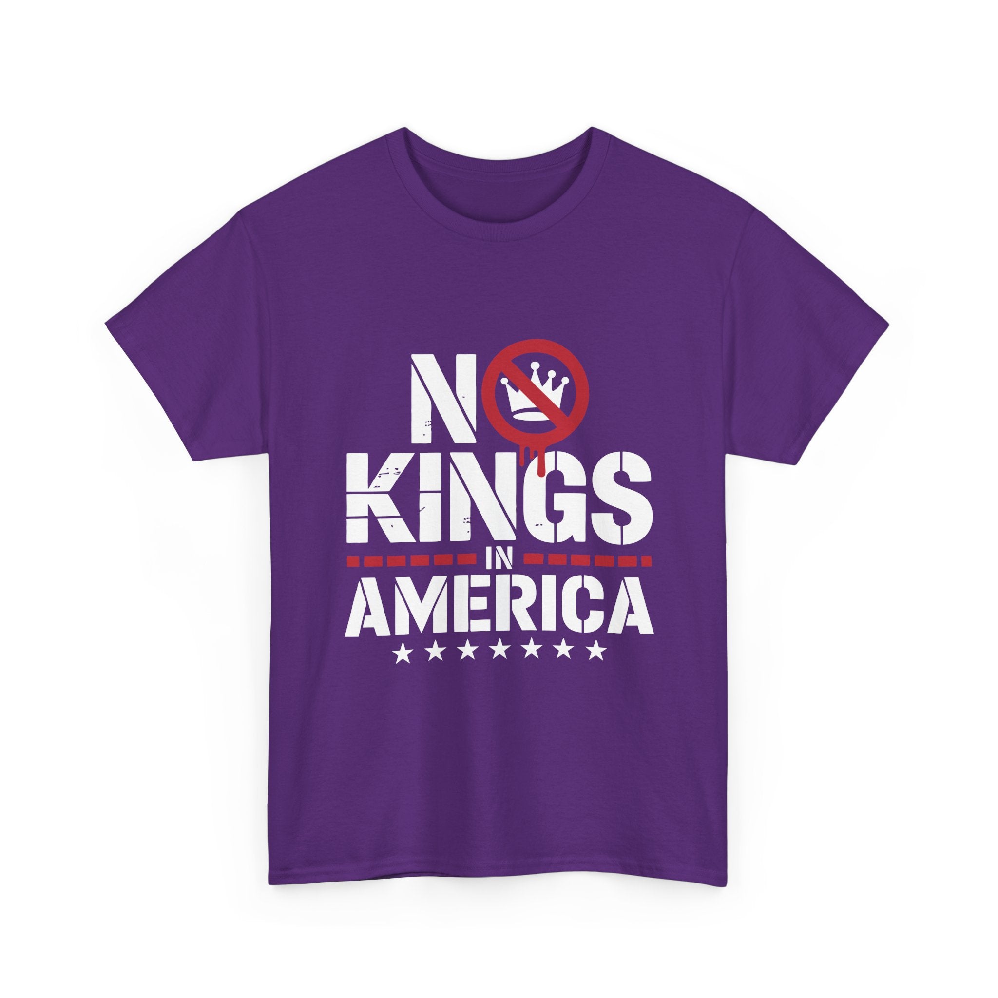 Statement Graphic ' No Kings in America ' T- Shirt Printify
