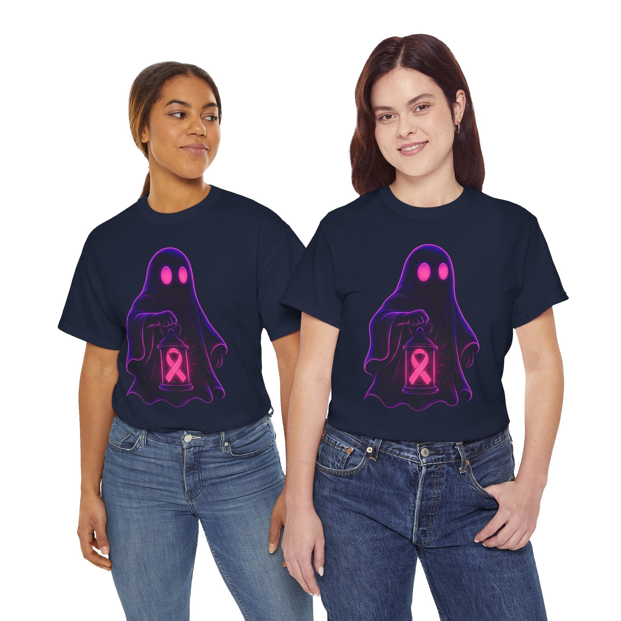 Neon Ghost Graphic T-Shirt Printify