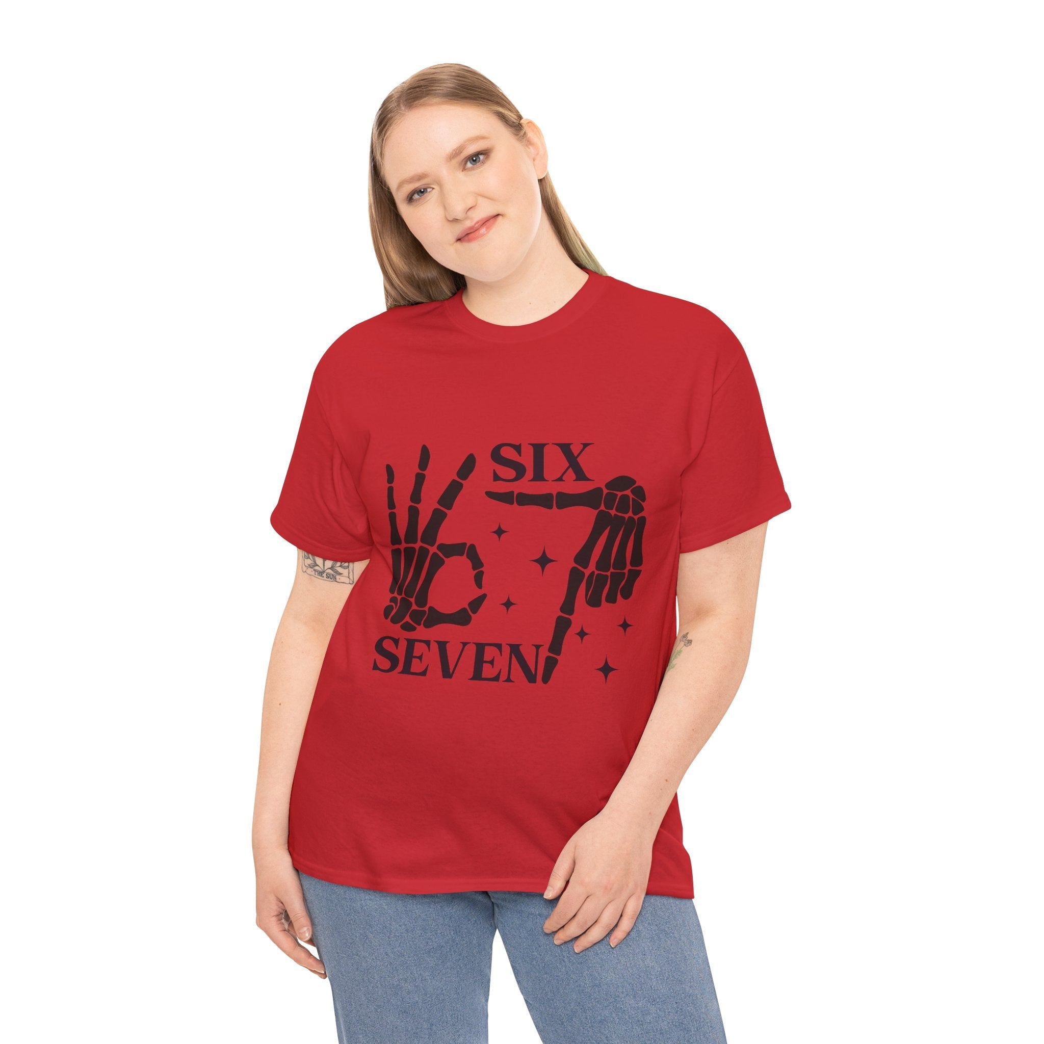 Skeleton Hands 6 - 7 Meme T- Shirt Printify