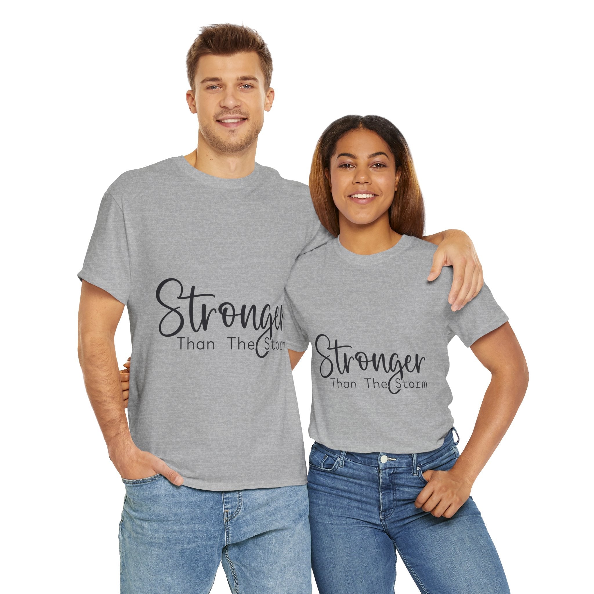 Stronger Than The Storm Inspirational T-Shirt Printify