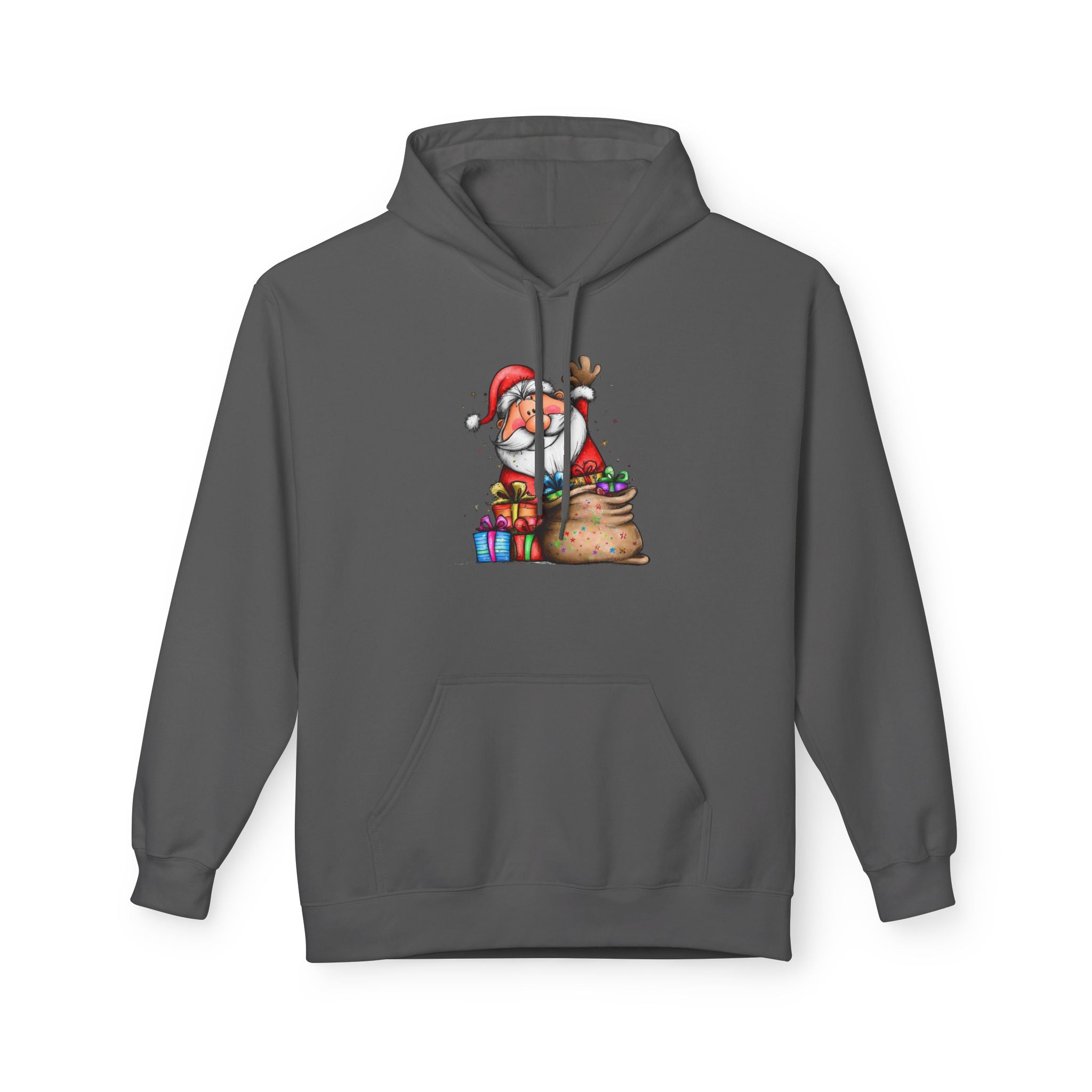 Santa Graphic Christmas Hoodie Printify