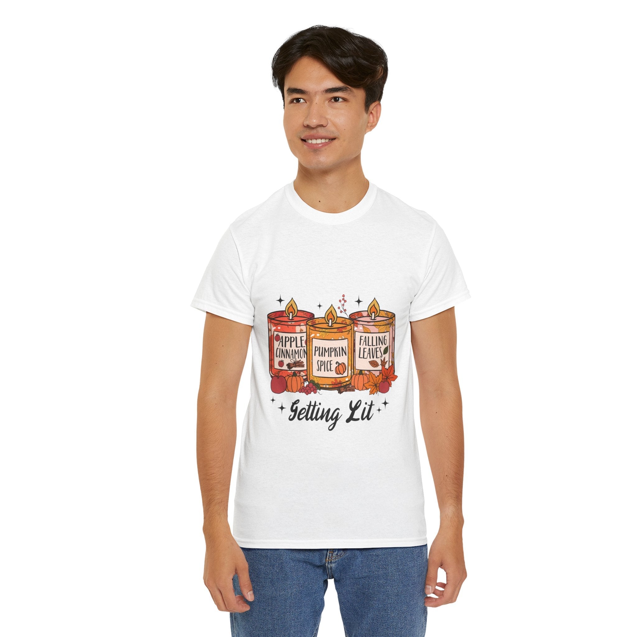Fall Vibes Unisex 'Getting Lit' Seasonal T- Shirt Printify