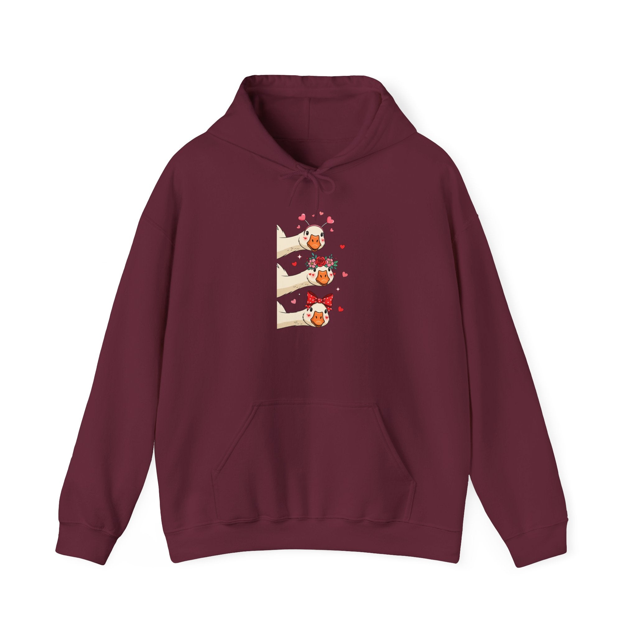 Cute Goose Peeking Hoodie