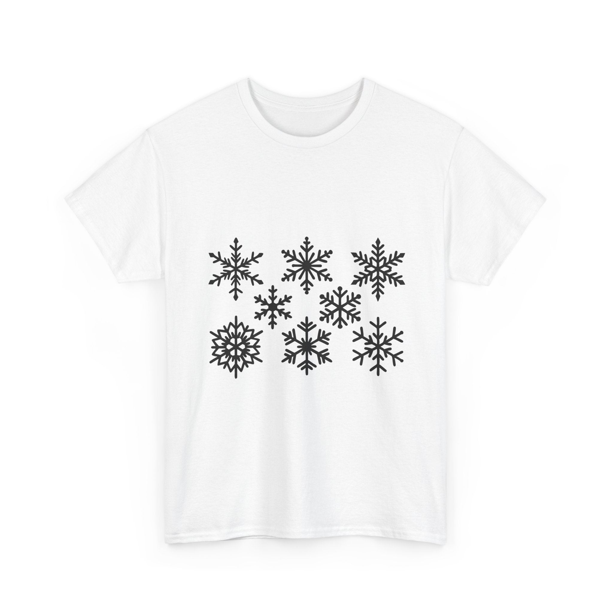 Snowflake Pattern Winter T- Shirt Printify