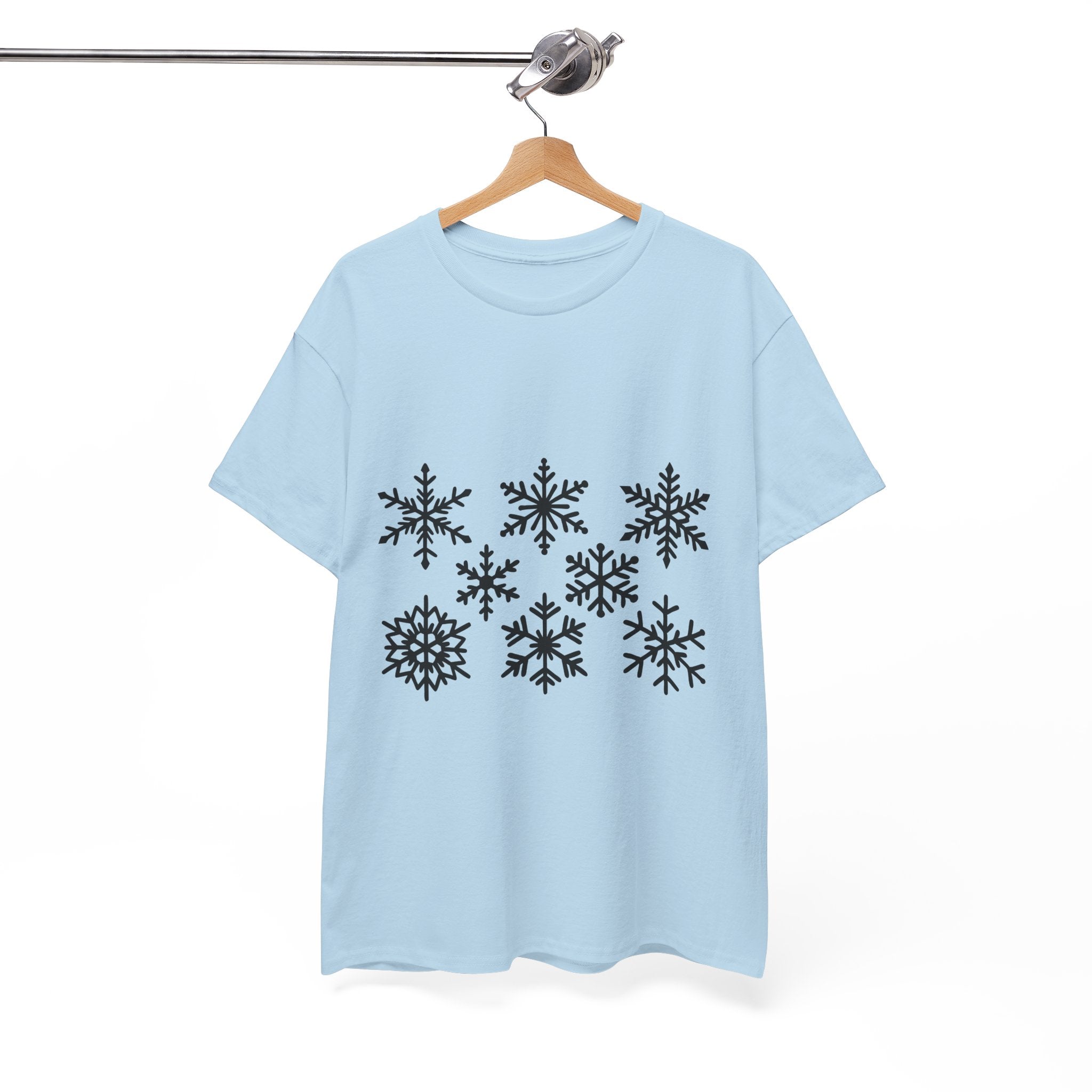 Snowflake Pattern Winter T- Shirt Printify