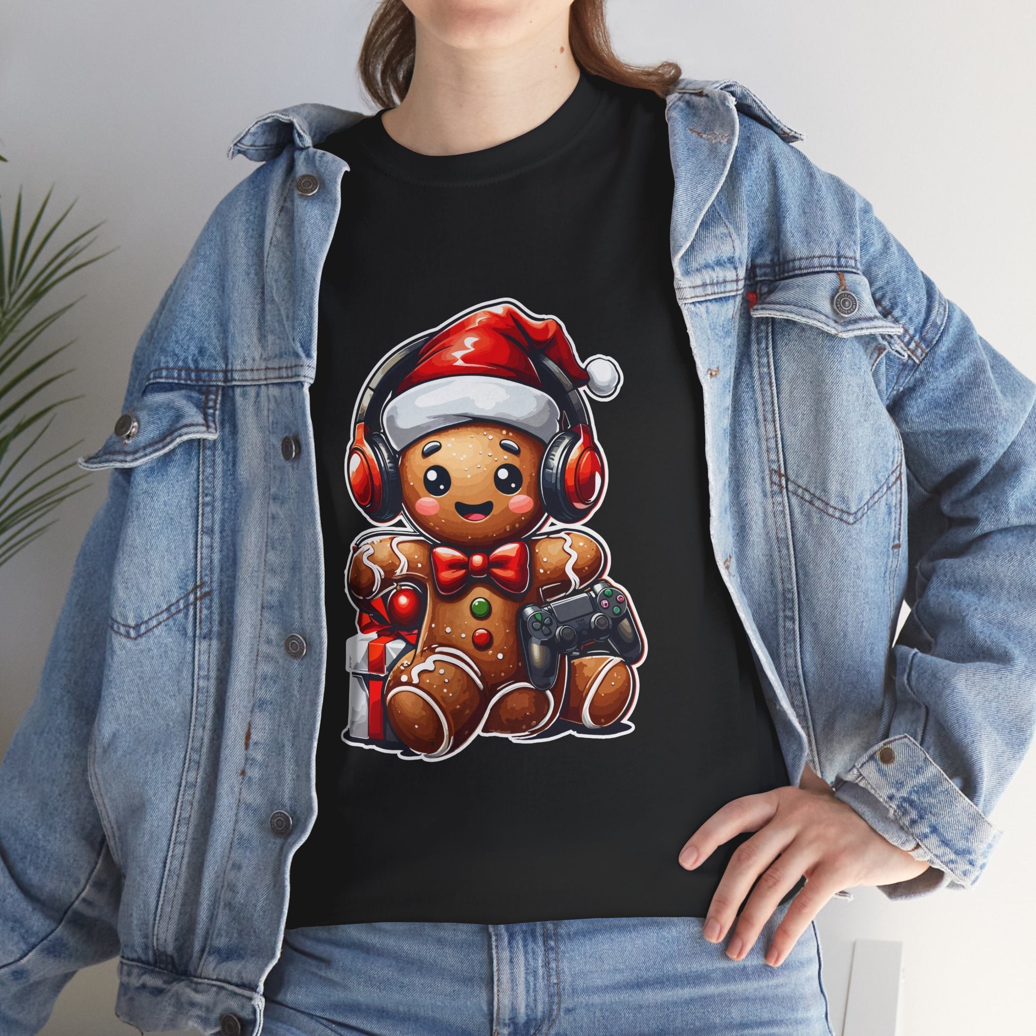 Gamer Gingerbread Unisex Graphic T- Shirt Printify